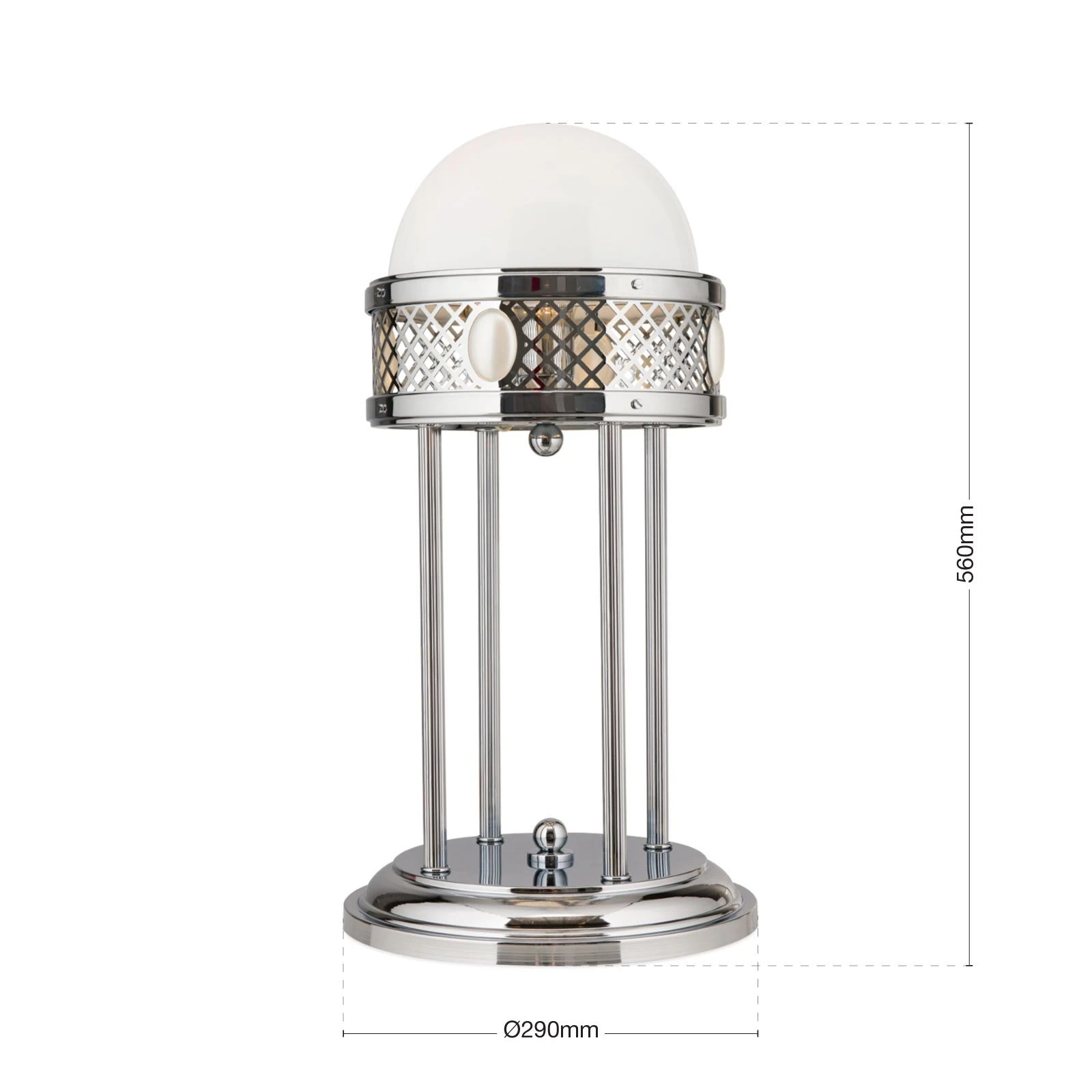 Stona lampa ALT WIEN, Nikl, visina 56 cm - 7