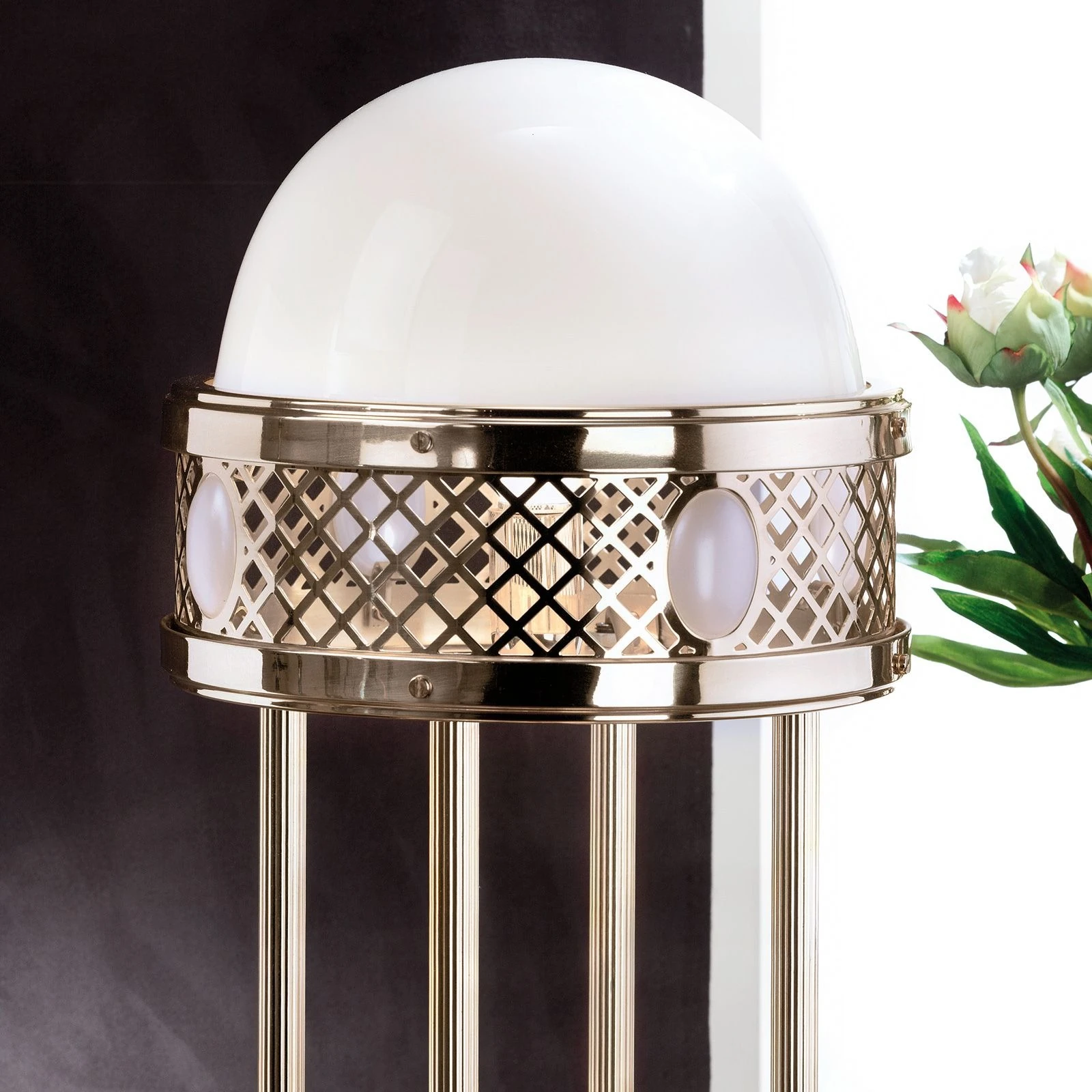 Stona lampa ALT WIEN, antik mesing, visina 56 cm - 5