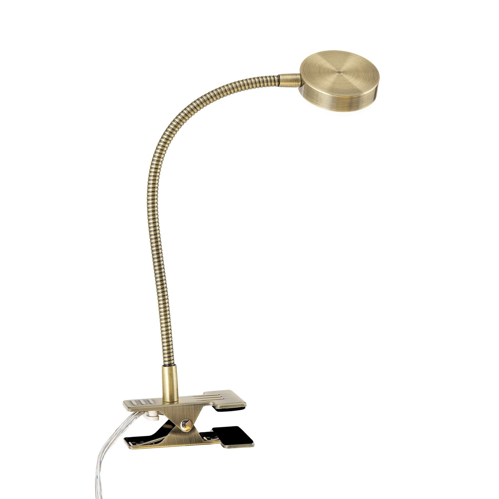 LED lampa sa stezaljkom MIRA, antik mesing - 4