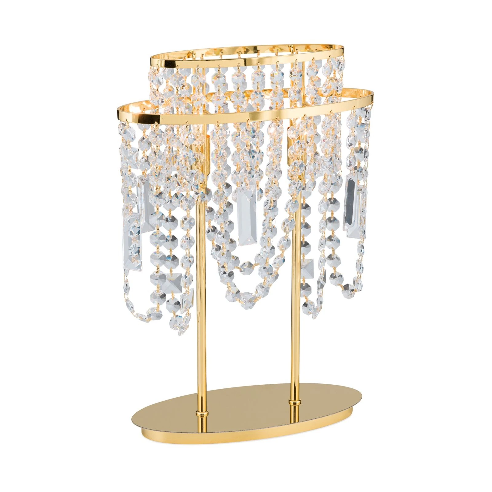 Stona lampa KRISTALLDESIGN, 2 izvora svetla, zlatna - 4