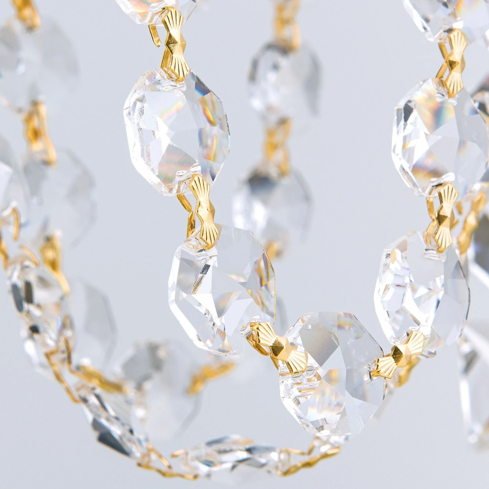 Stona lampa KRISTALLDESIGN, 2 izvora svetla, zlatna - 6