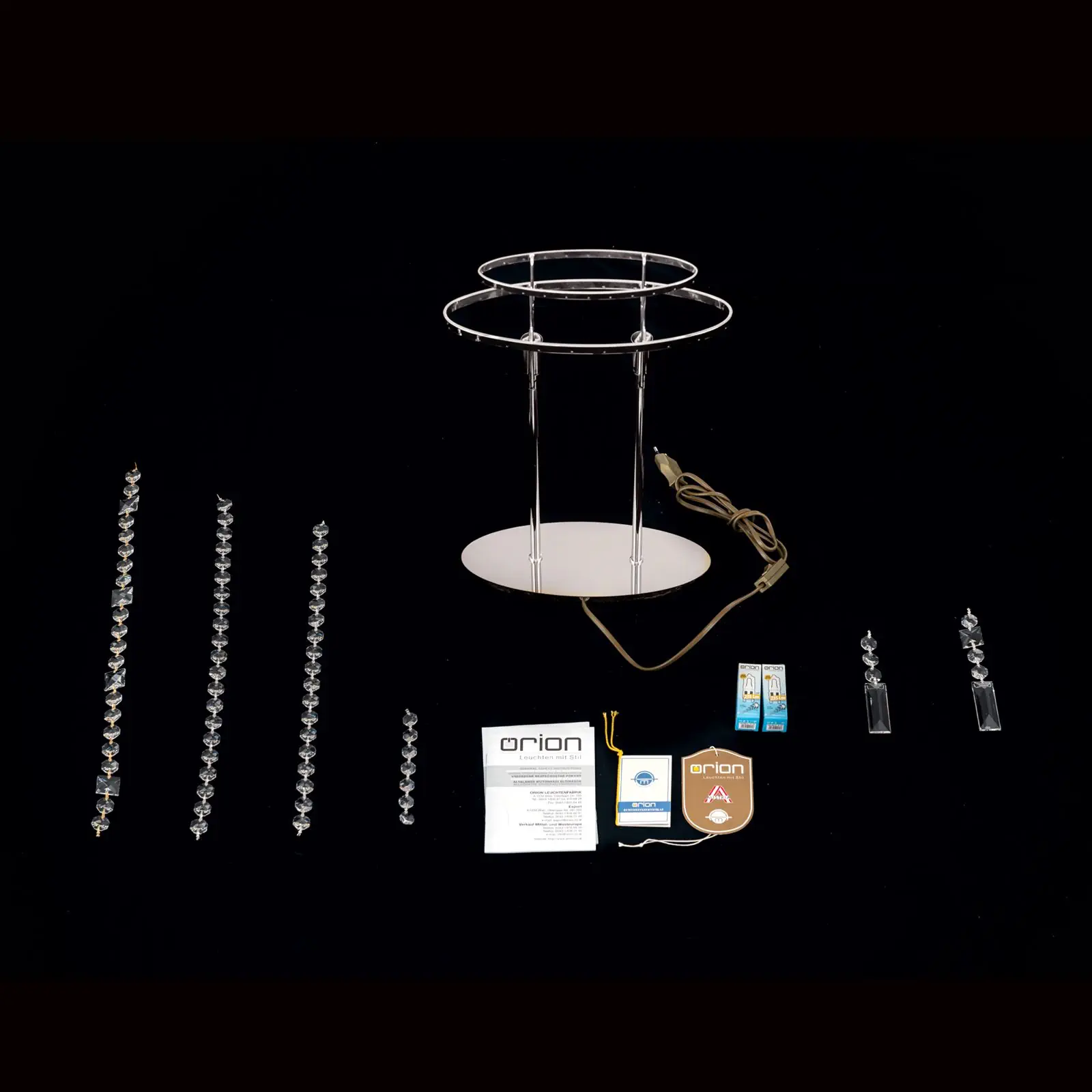 Stona lampa KRISTALLDESIGN, 2 izvora svetla, hrom - 8