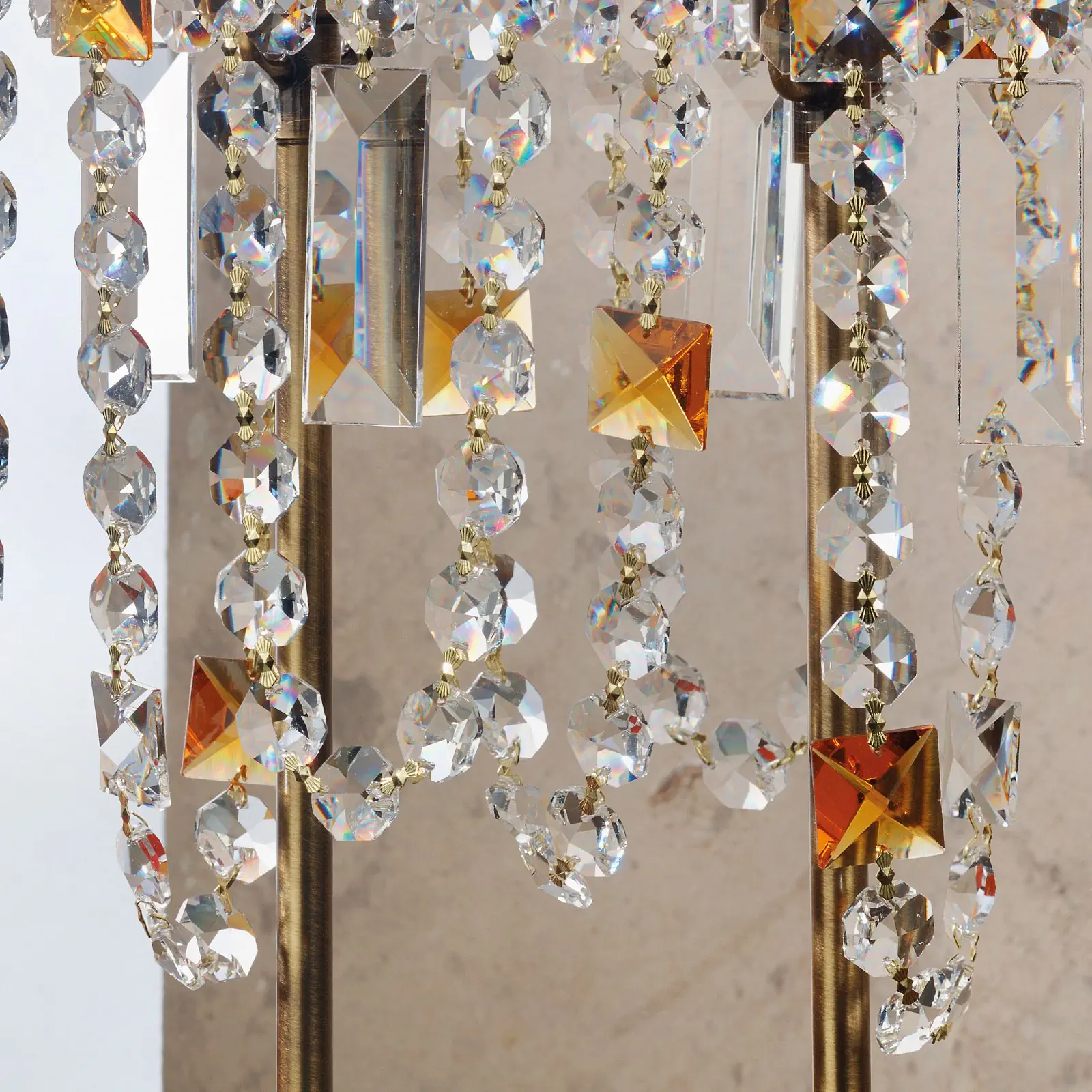 Stona lampa KRISTALLDESIGN, 2 izvora svetla, Patina - 3