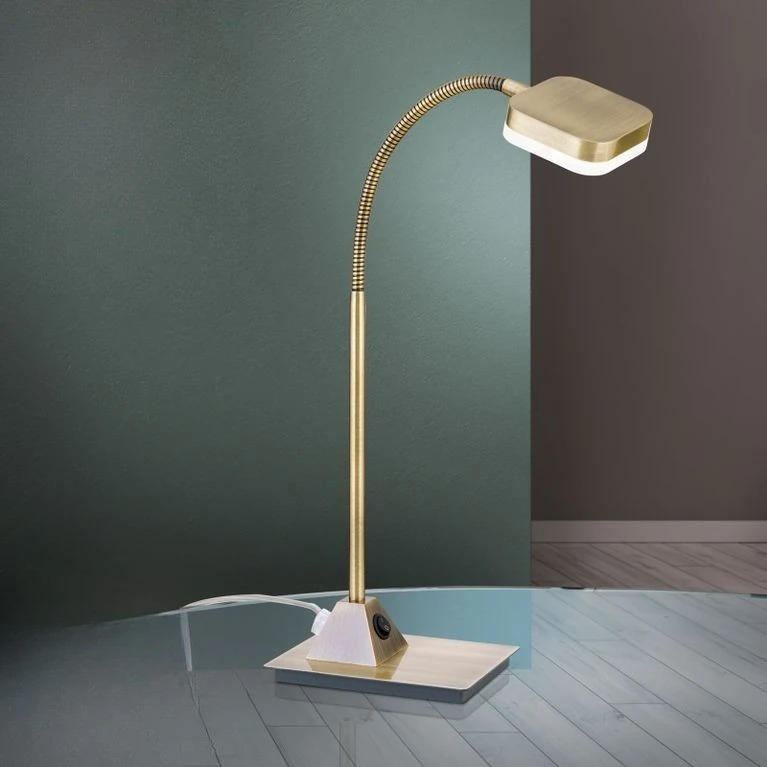 LED stona lampa STENO, antik mesing