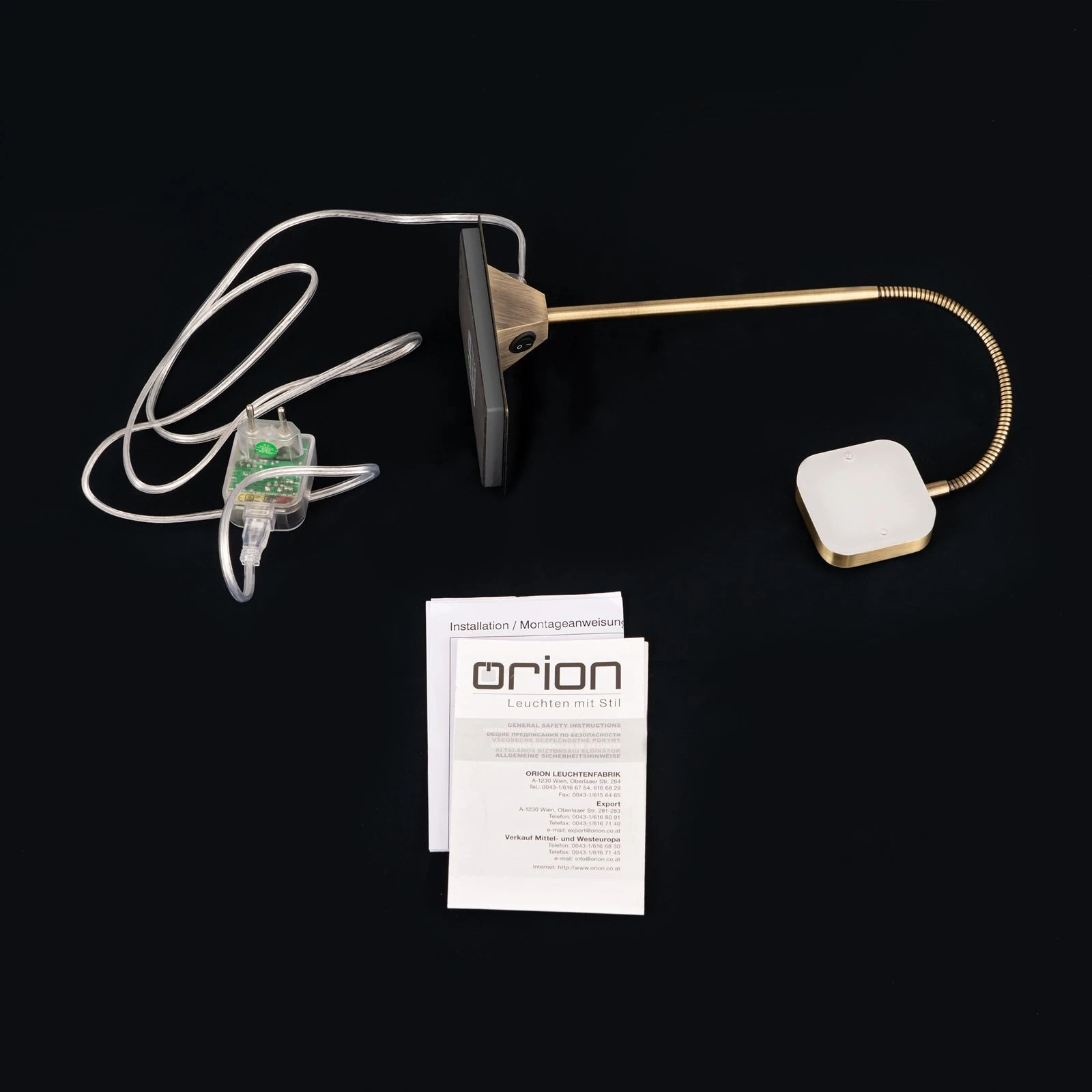 LED stona lampa STENO, antik mesing - 8