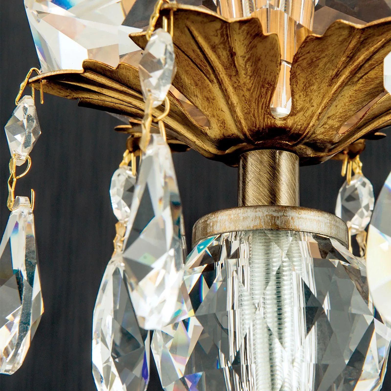 Stona lampa MIRAMARE, srebrno-zlatna, 1 izvor svetla, sa belim organzama abažurom - 7