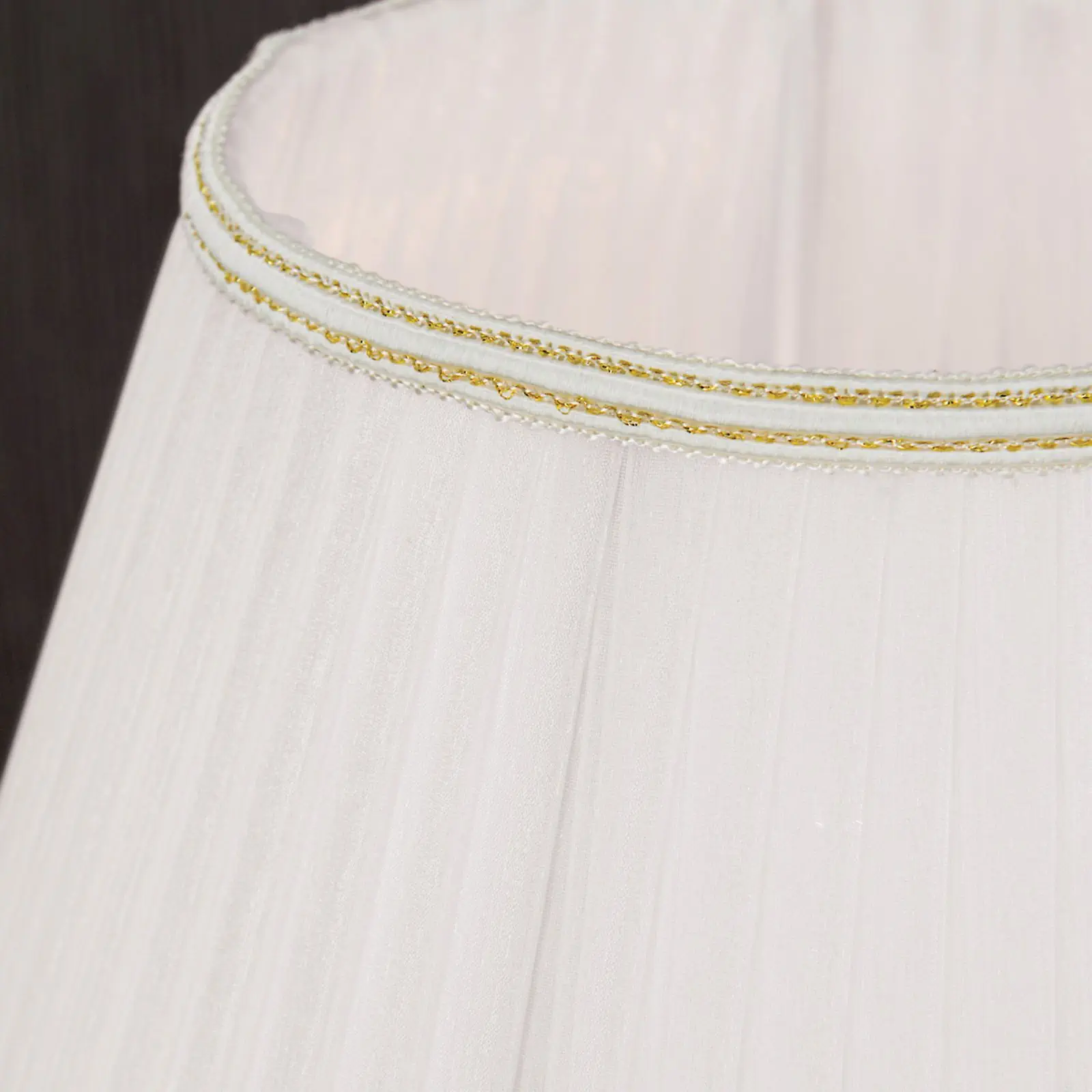 Stona lampa MIRAMARE, srebrno-zlatna, 1 izvor svetla, sa belim abažurom - 2