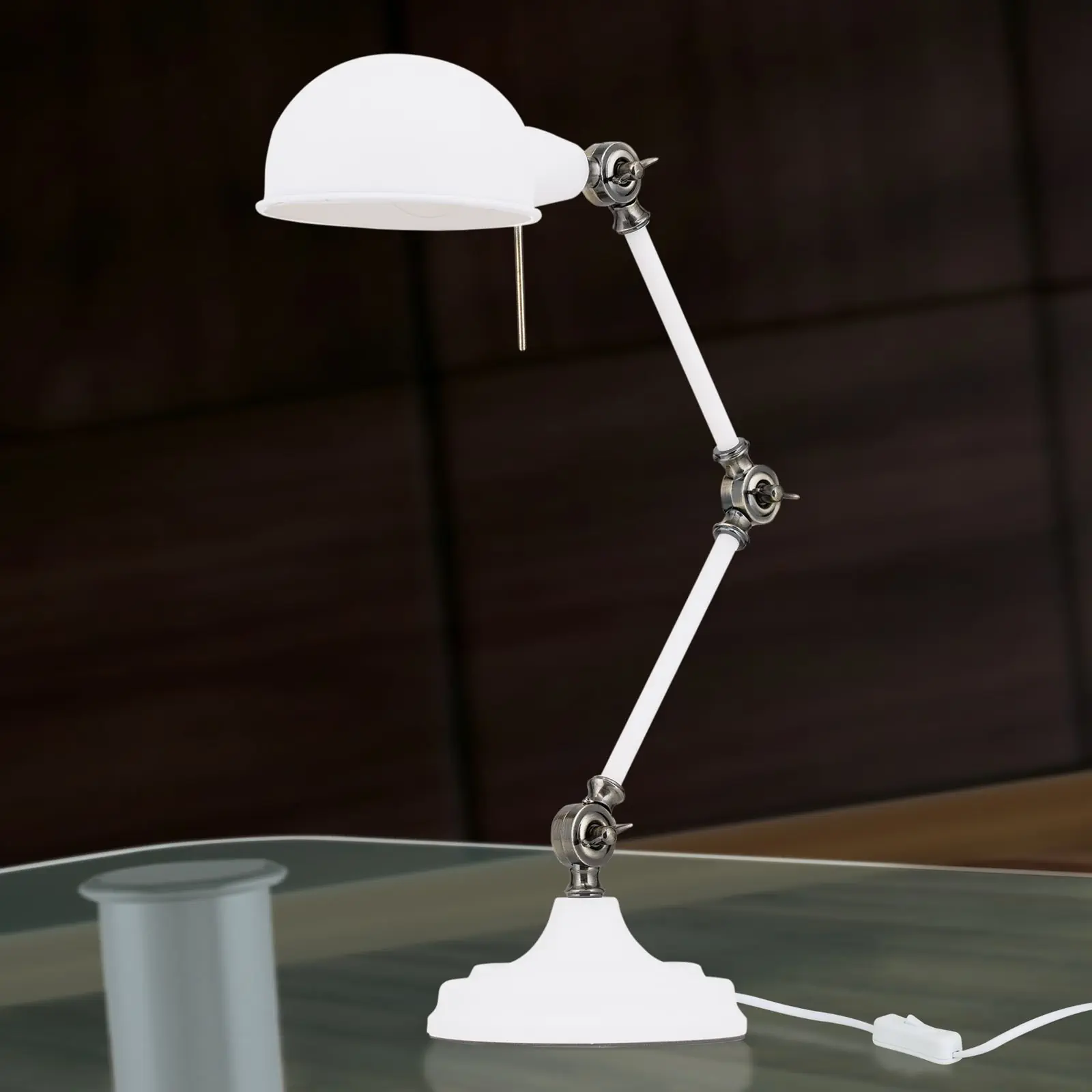 Stona lampa KERMIT, bela - 3