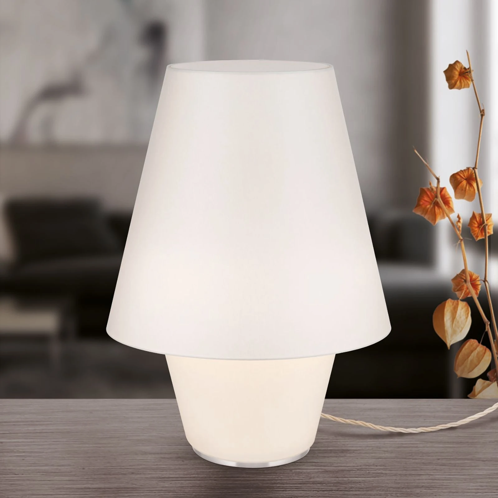 Stona lampa TWINS, srednja, krem