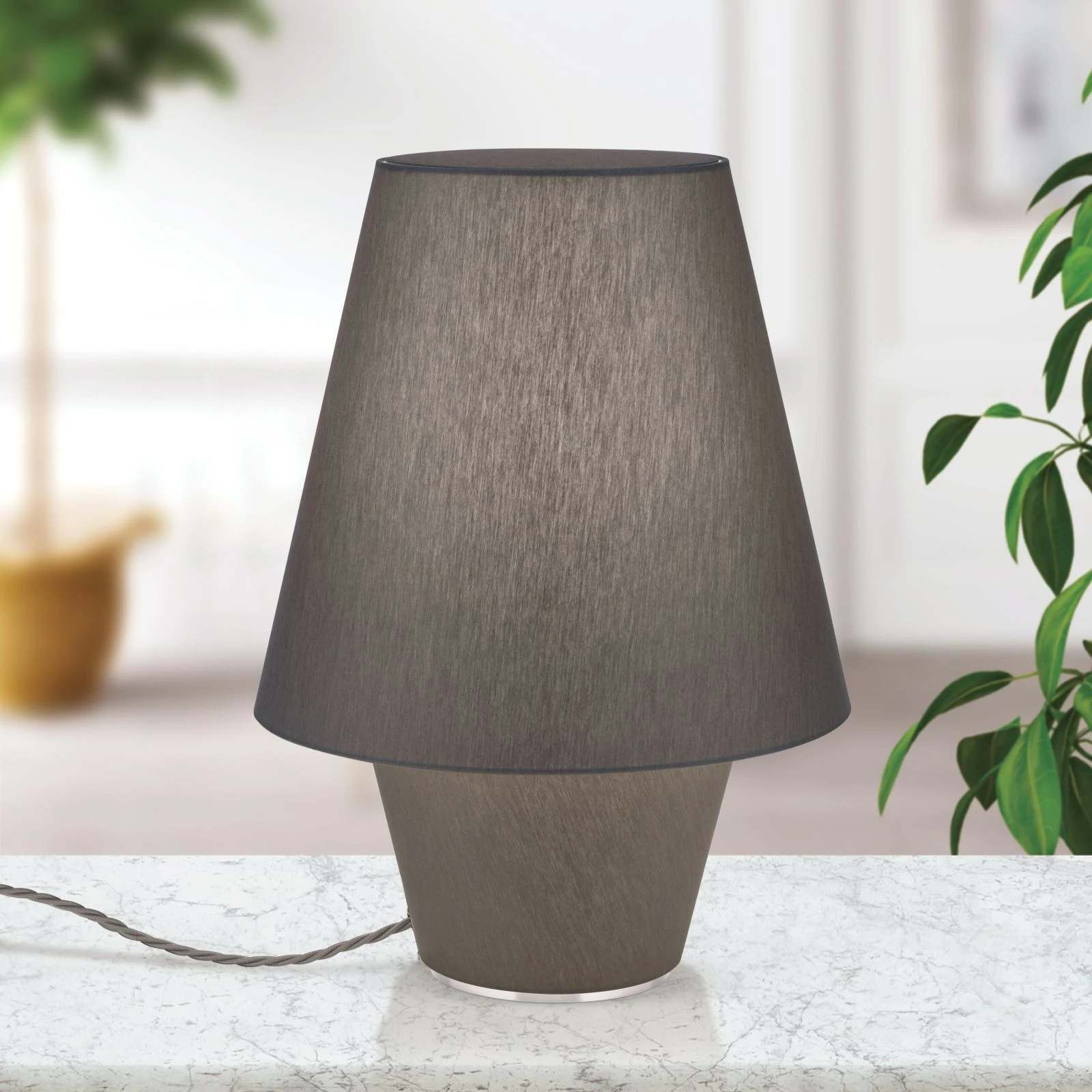 Stona lampa TWINS, srednja, siva