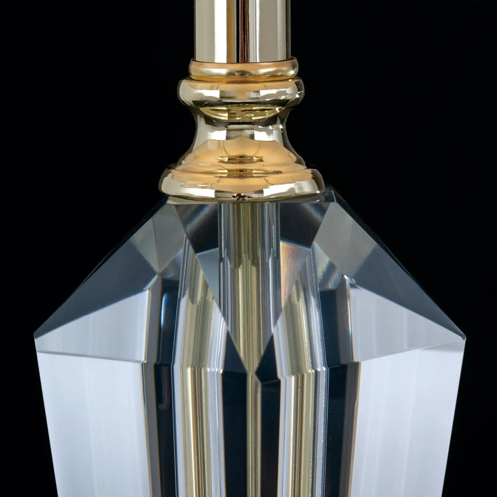 Stona lampa VERONIQUE, kvadratna, krem/zlatna - 5