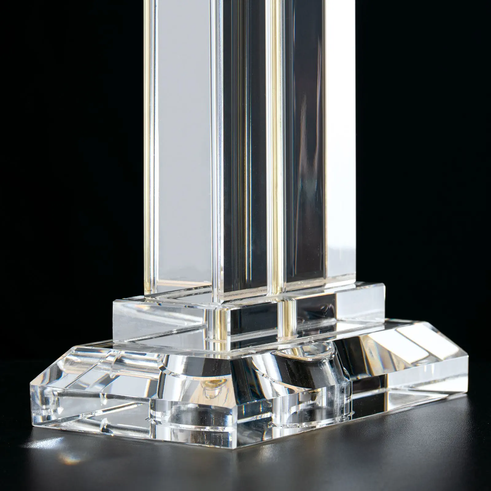 Stona lampa VERONIQUE, pravougaona, krem/zlatna - 6