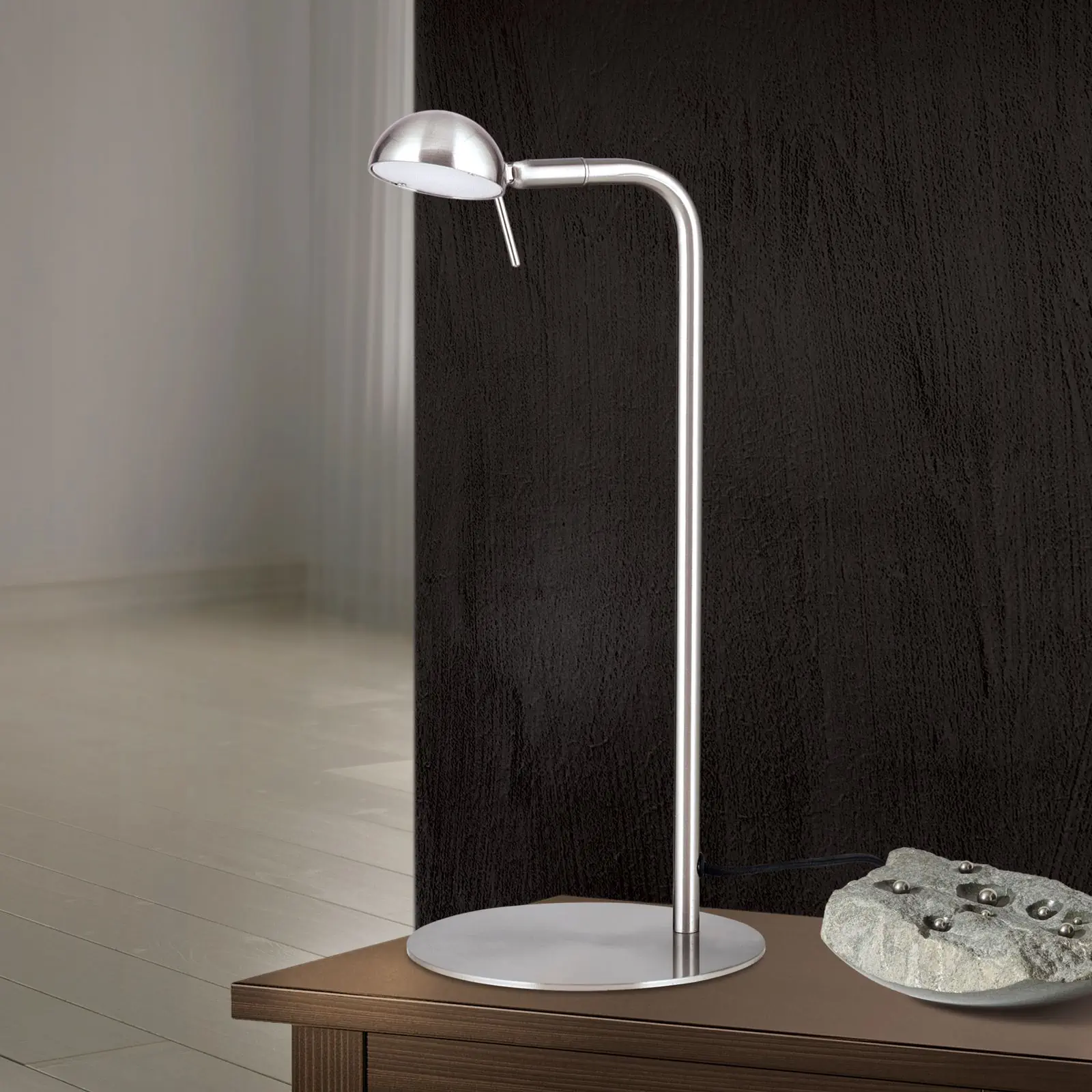 LED stona lampa STUDENT sa pomerljivom glavom, satinirana - 3