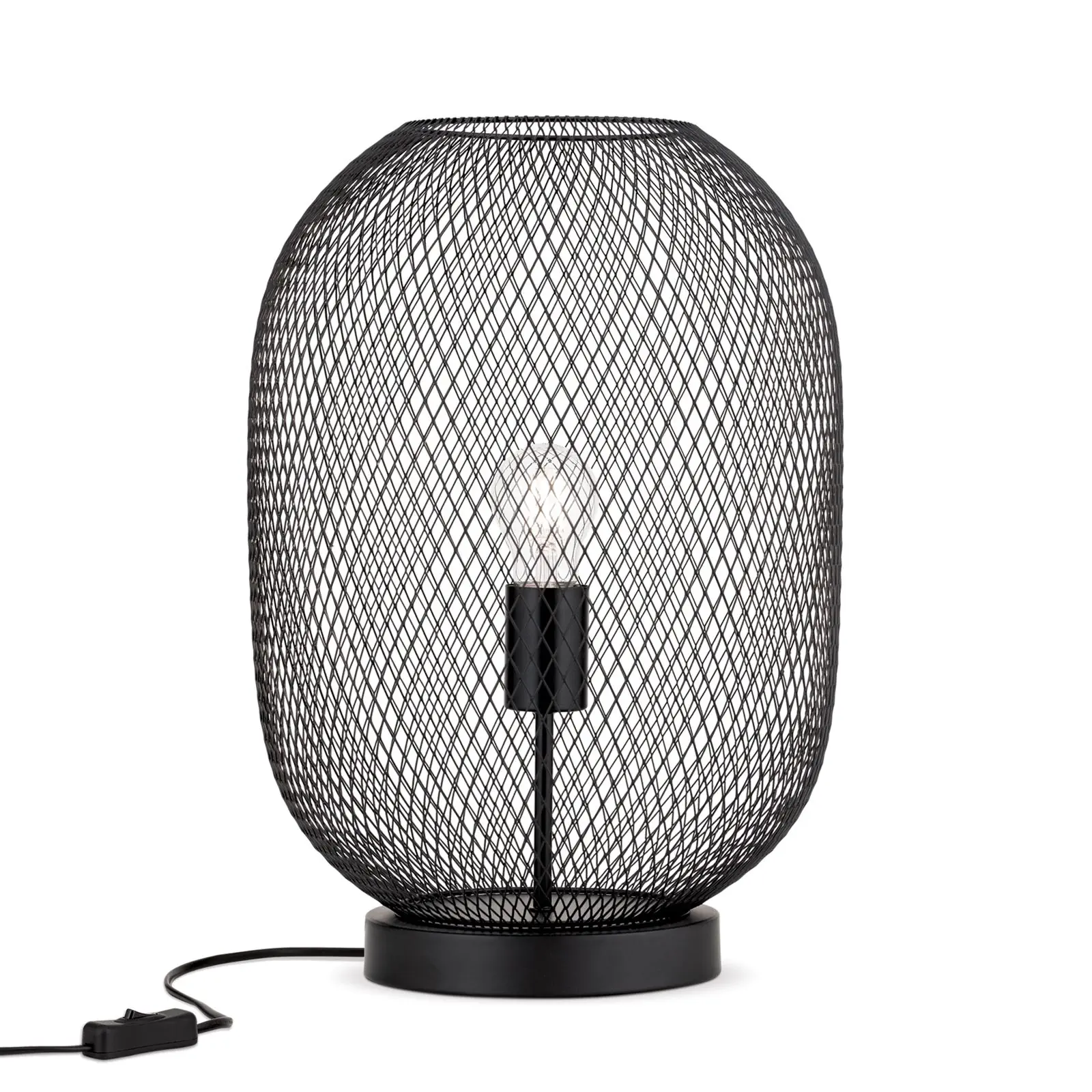 Stona lampa GEORGINA sa kavez-abažurom, crna - 4