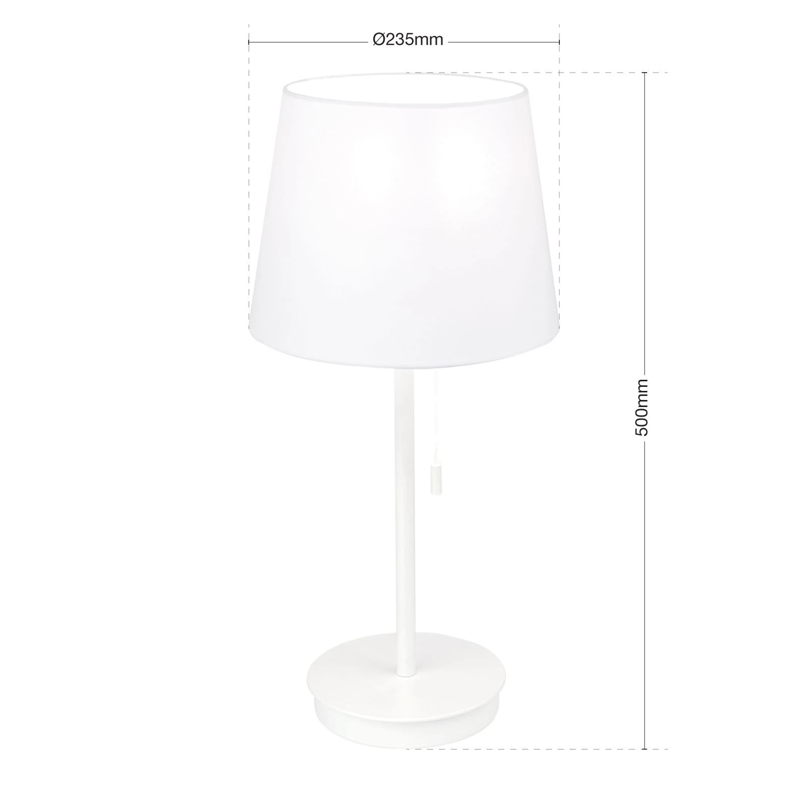 Stona lampa LUDWIG, bela - 7