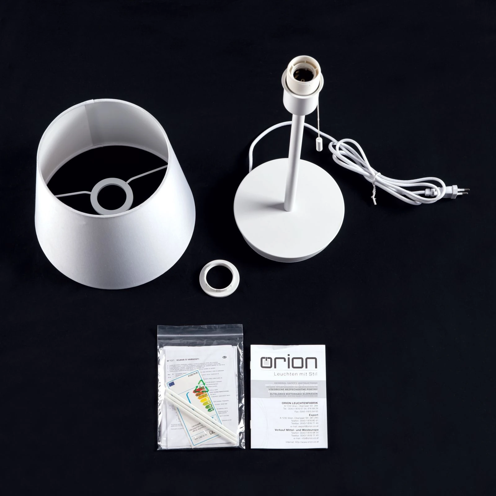 Stona lampa LUDWIG, bela - 8