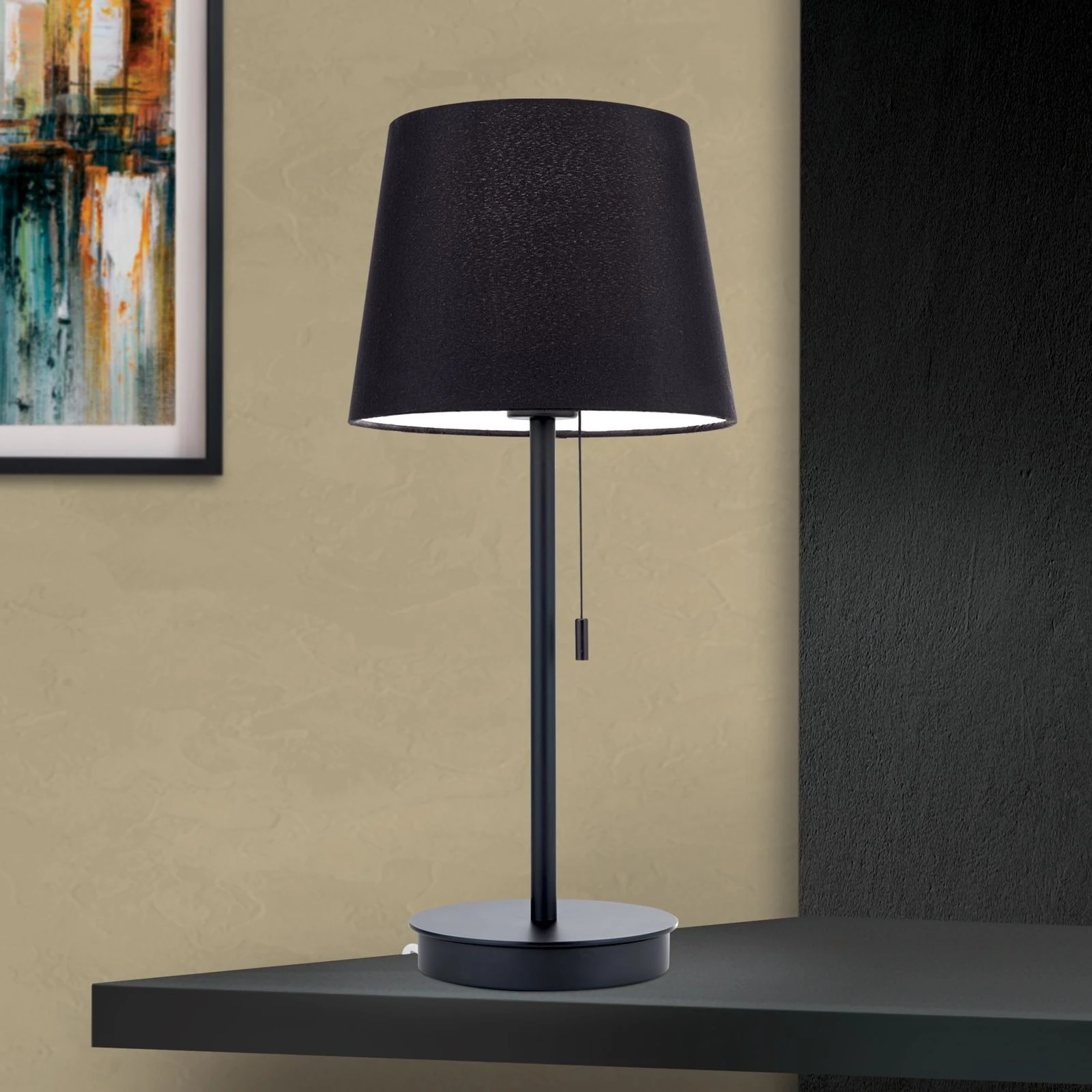 Stona lampa LUDWIG, crna - 2