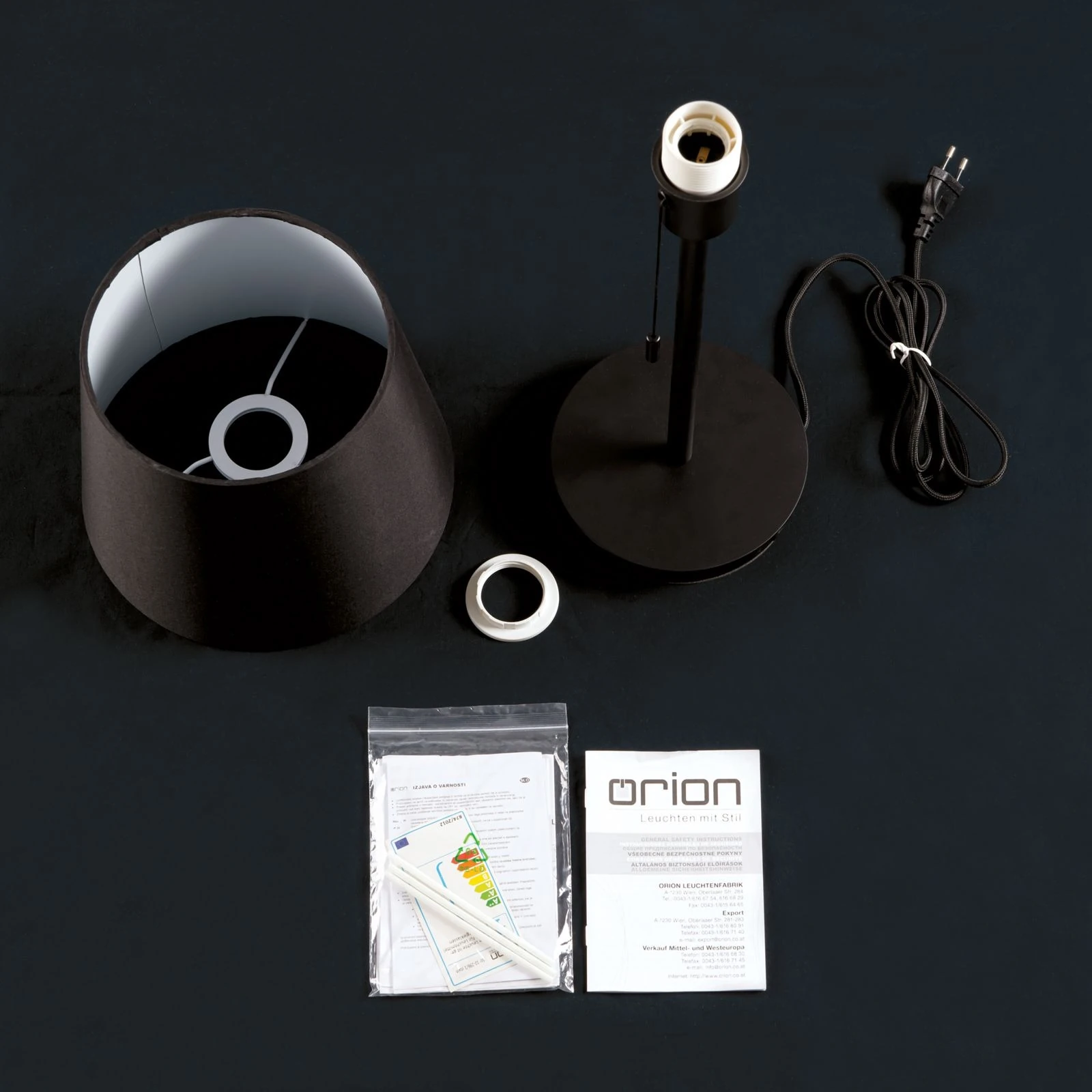 Stona lampa LUDWIG, crna - 8