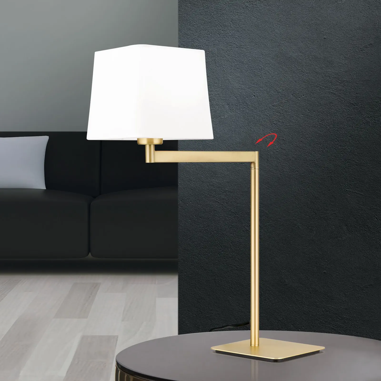 Stona lampa CARLTON, mesing mat, zakretna