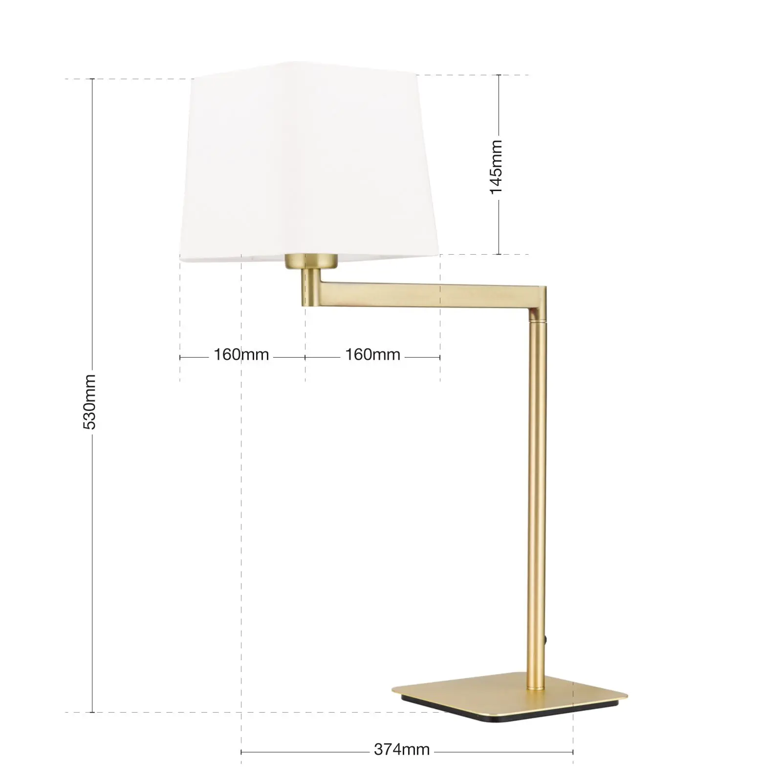 Stona lampa CARLTON, mesing mat, zakretna - 7