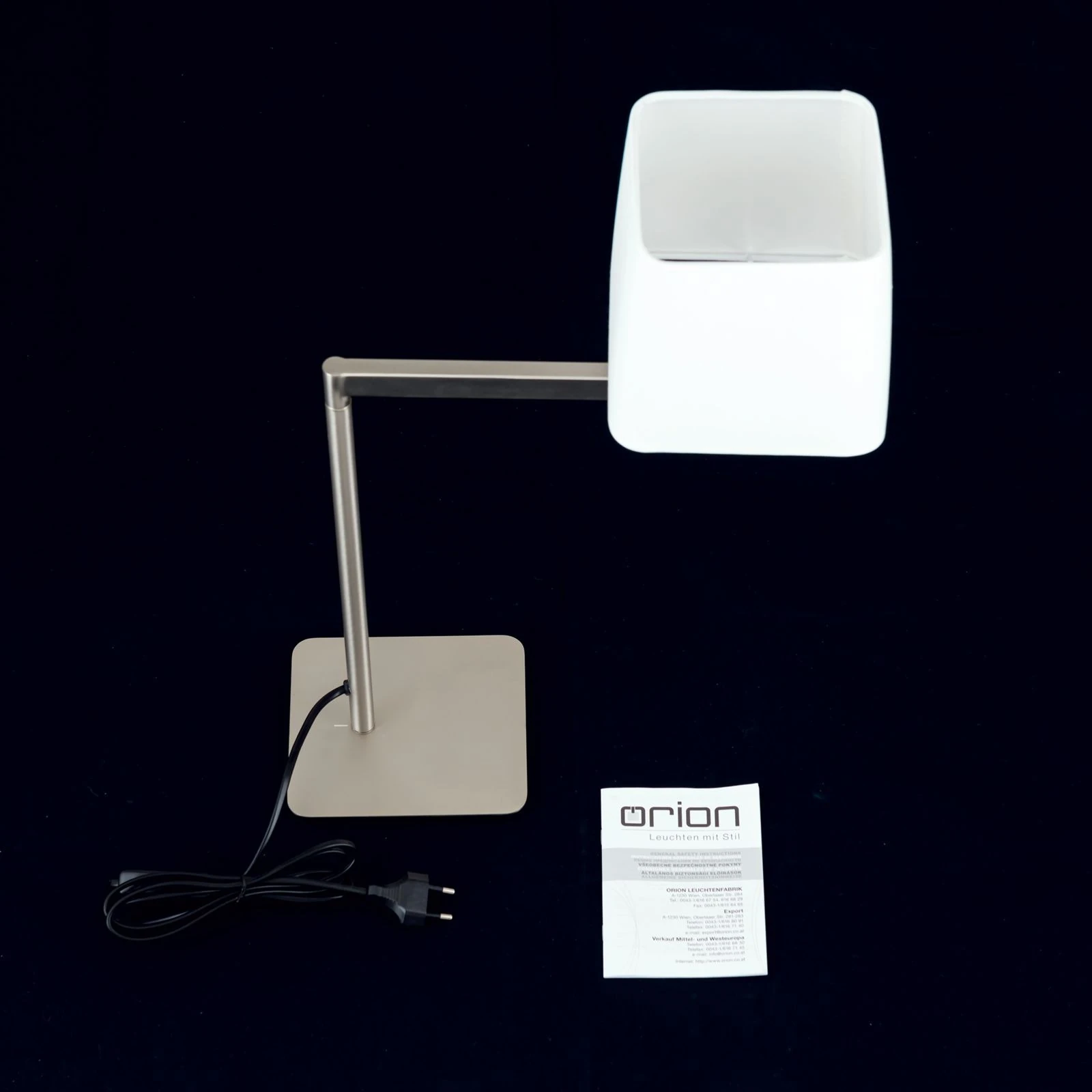 Stona lampa CARTLON, Saten, swivel-mounted - 8