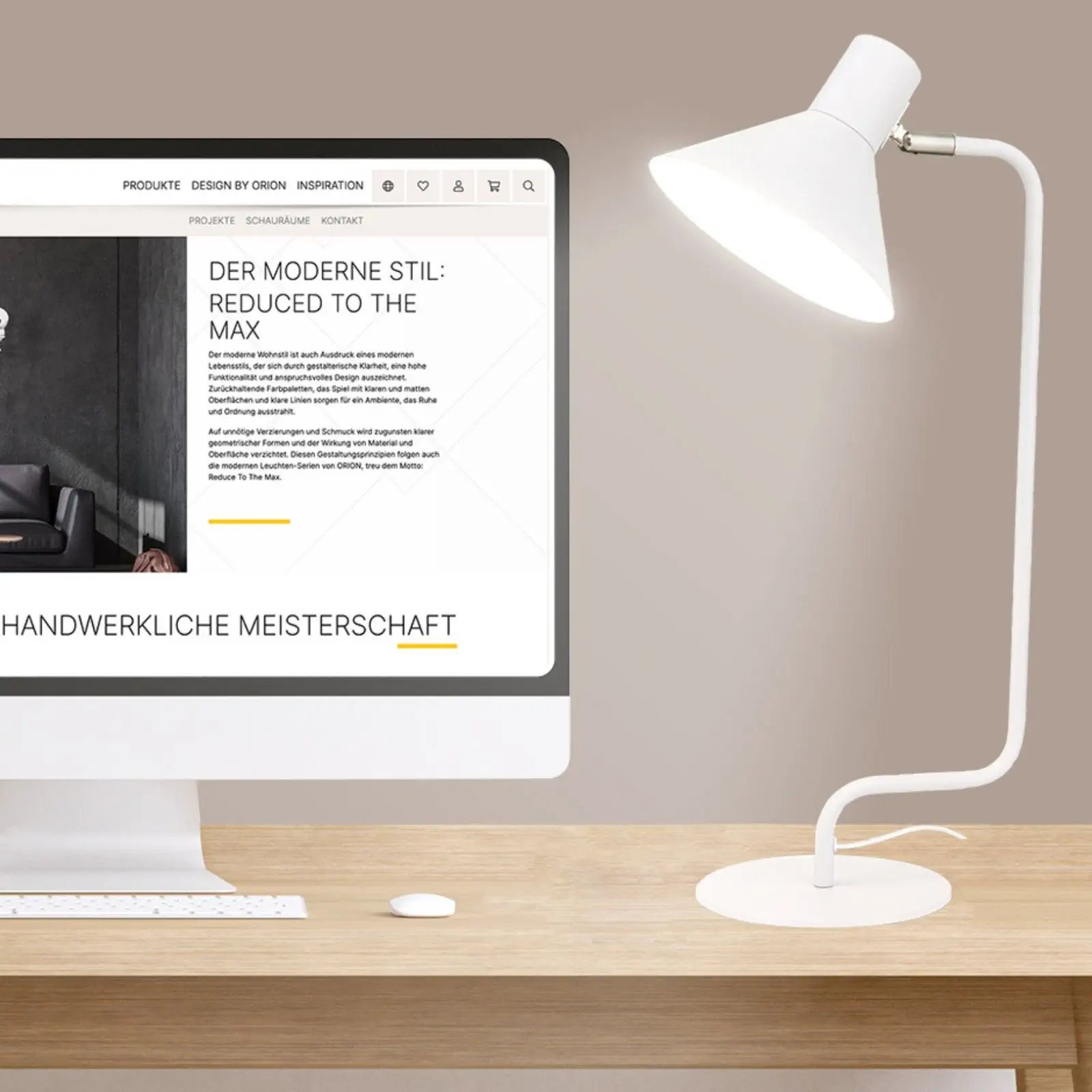 Stona lampa VIKTORIA, 1 izvor svetla, bela - 9