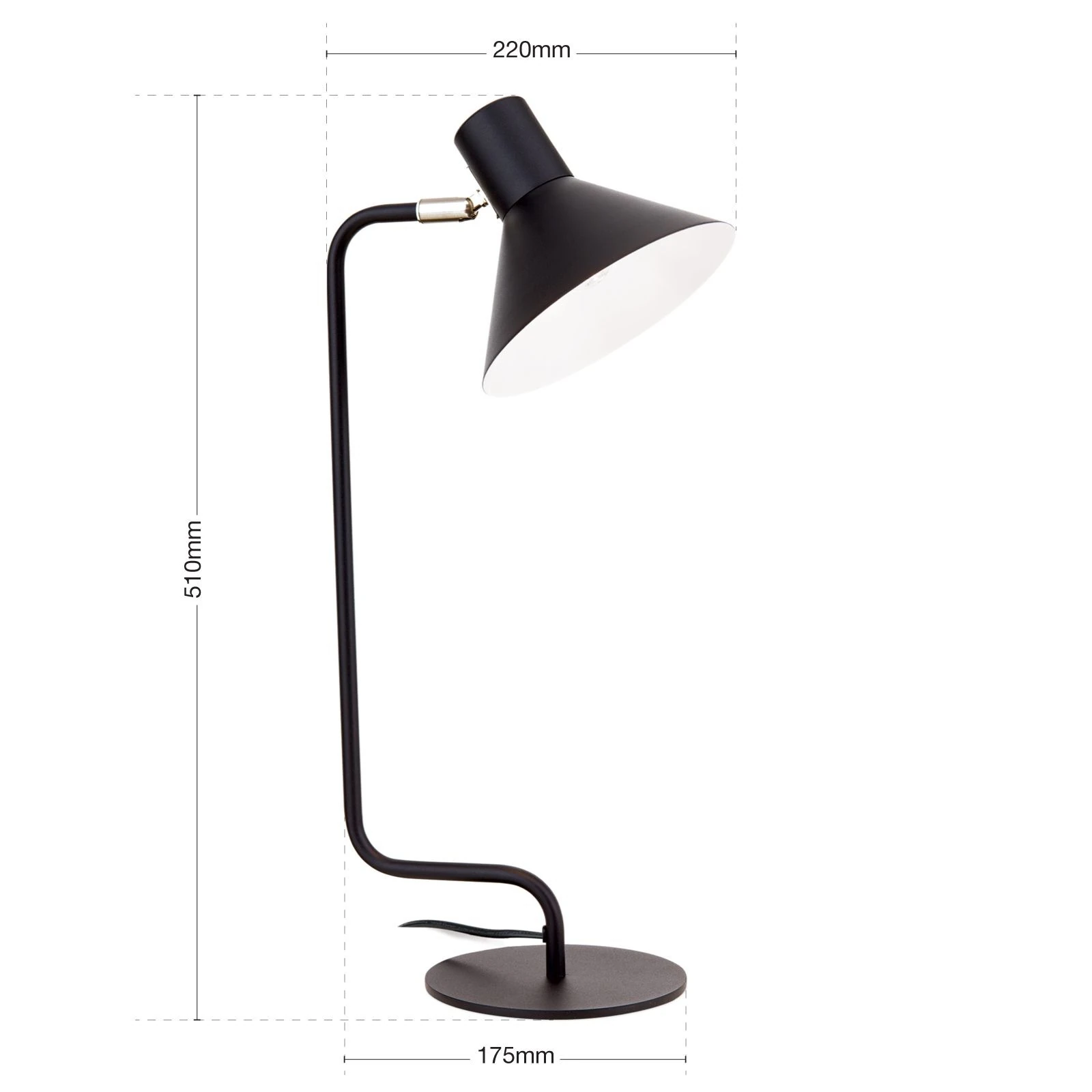 Stona lampa VIKTORIA, 1 izvor svetla, crna - 7