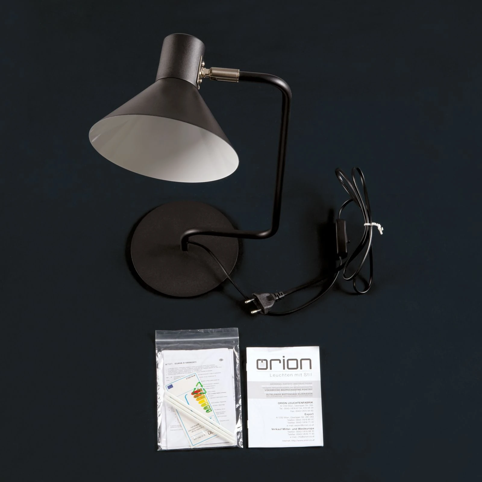 Stona lampa VIKTORIA, 1 izvor svetla, crna - 8