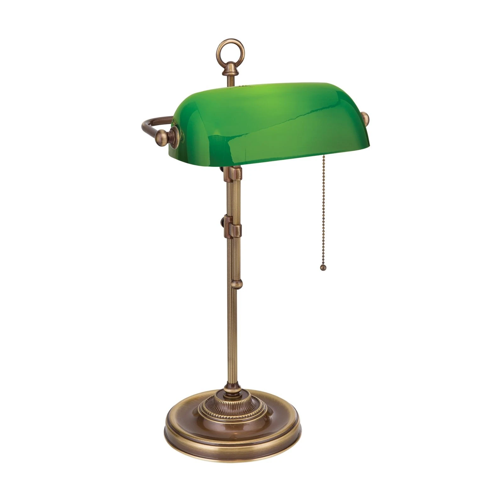 Stona lampa HARVARD, patina, zeleni stakleni abažur, visina 53 cm - 4