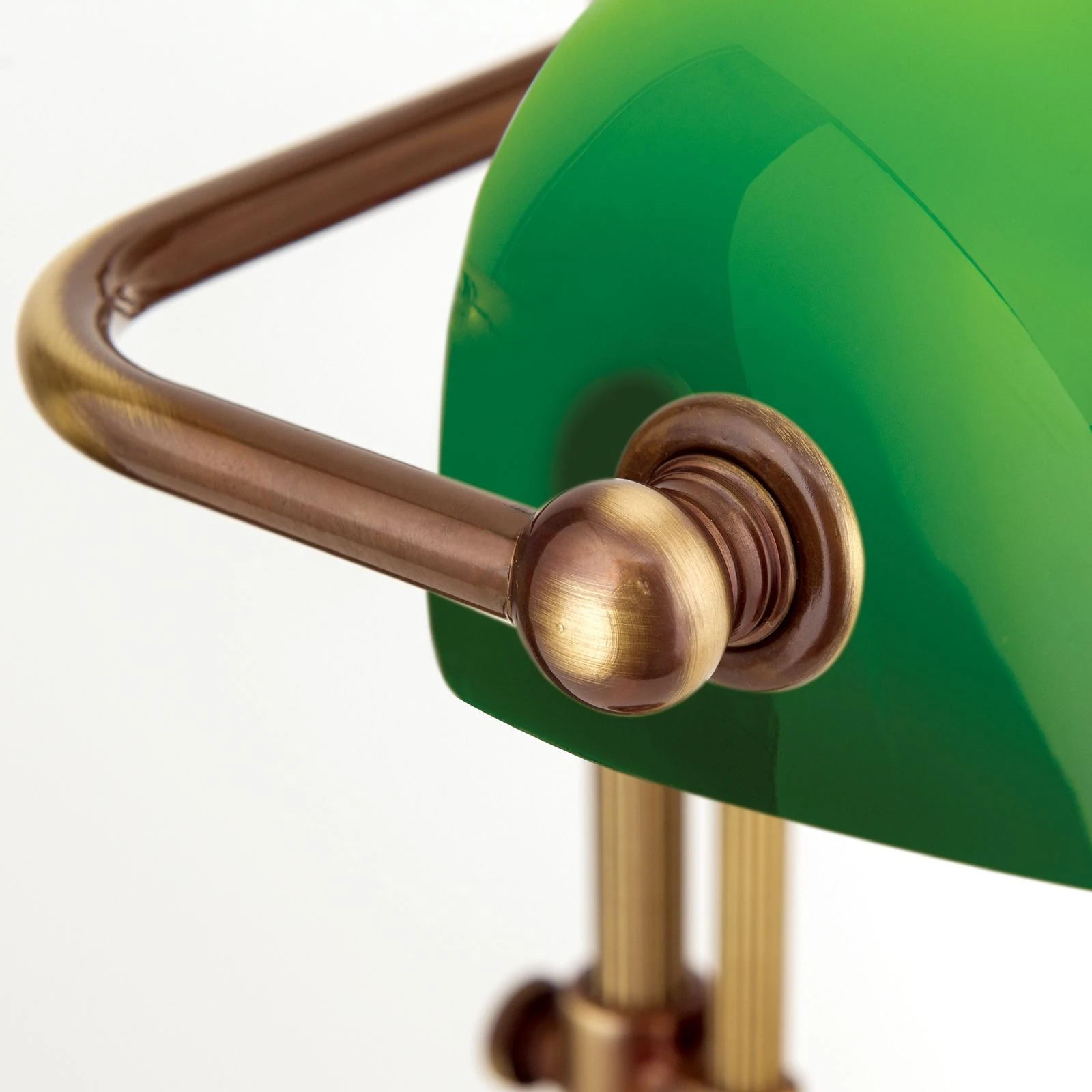 Stona lampa HARVARD, patina, zeleni stakleni abažur, visina 53 cm - 5
