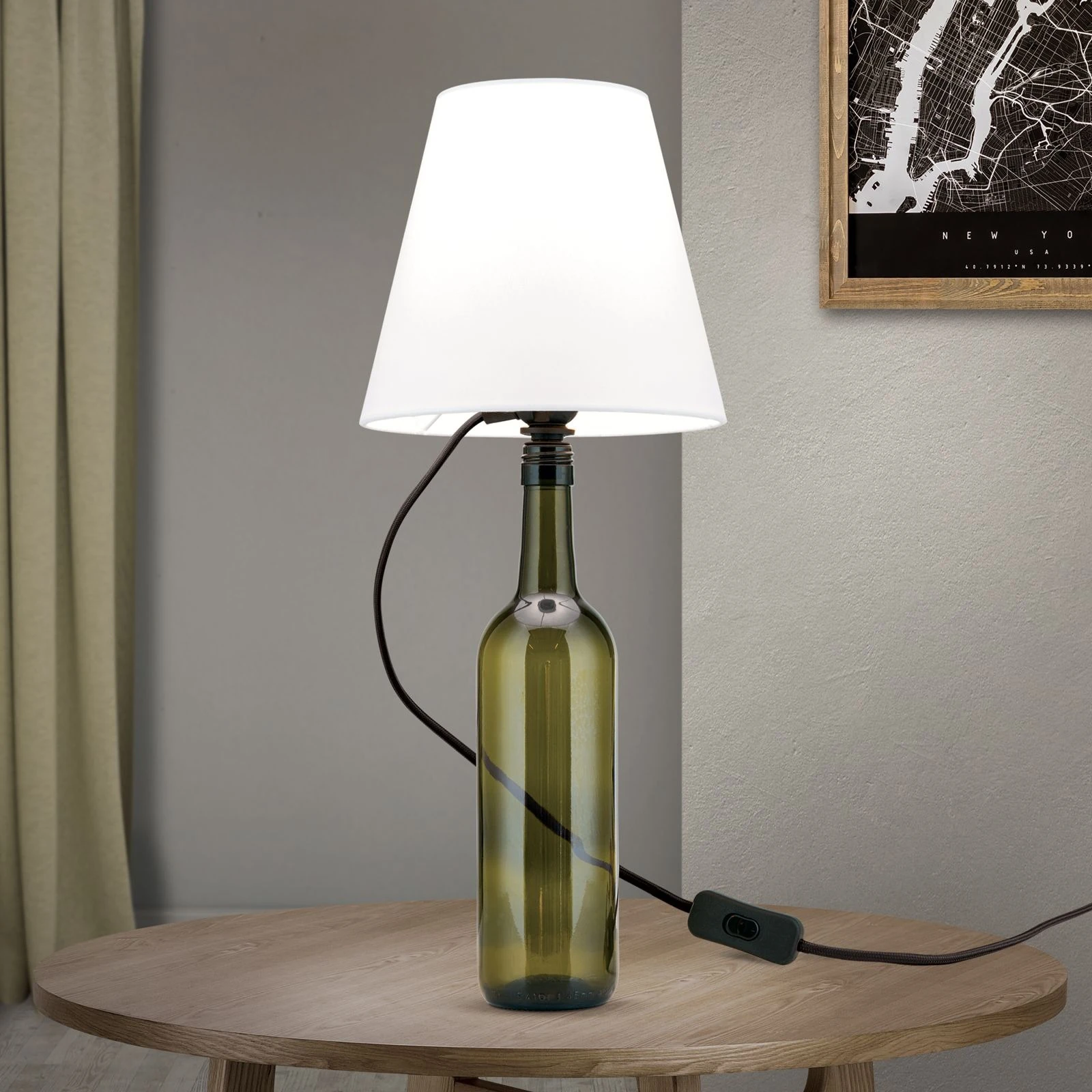 Grlo BOTTLE za 'uradi sam' lampu, crno - 4