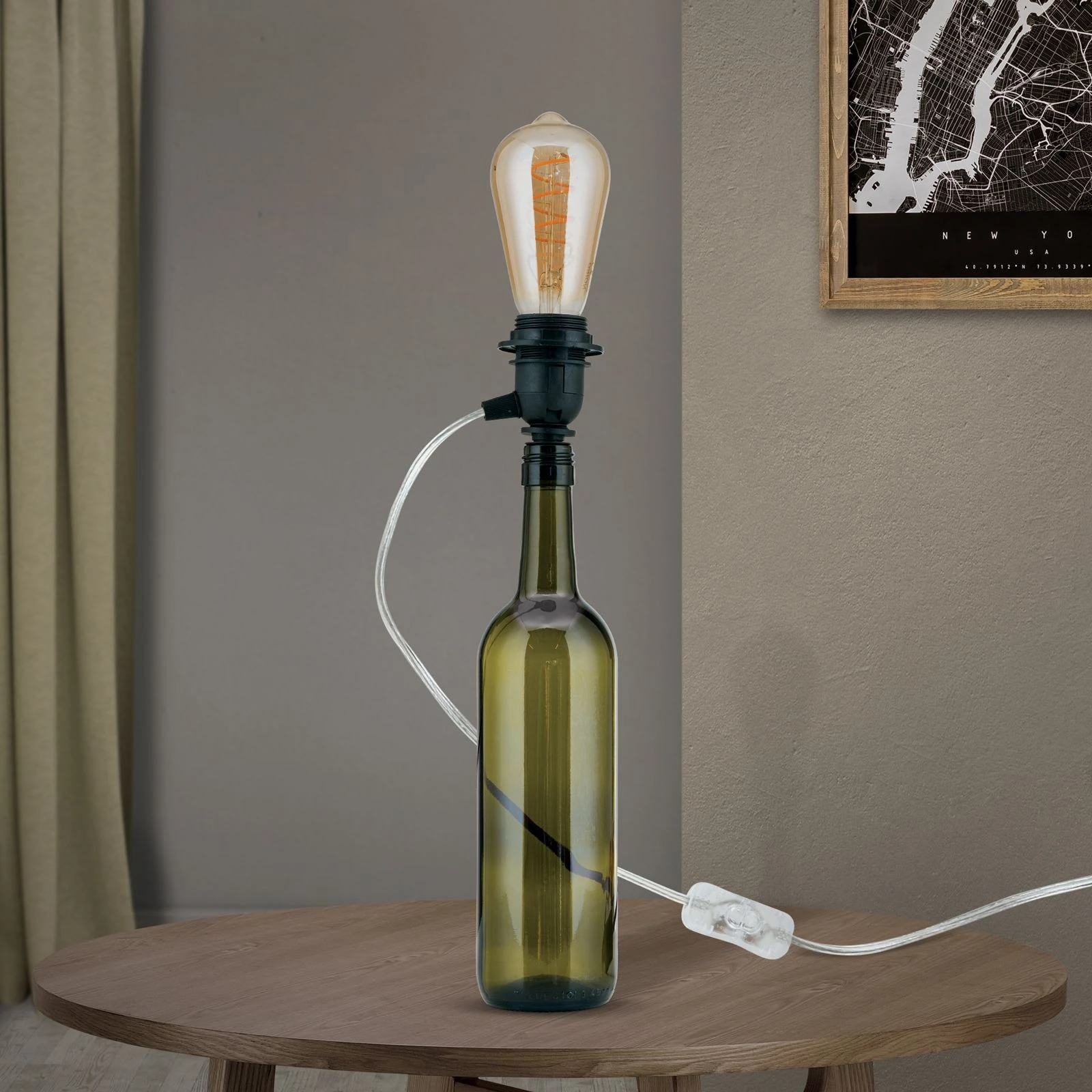 Grlo BOTTLE za 'uradi sam' lampu, providno - 3