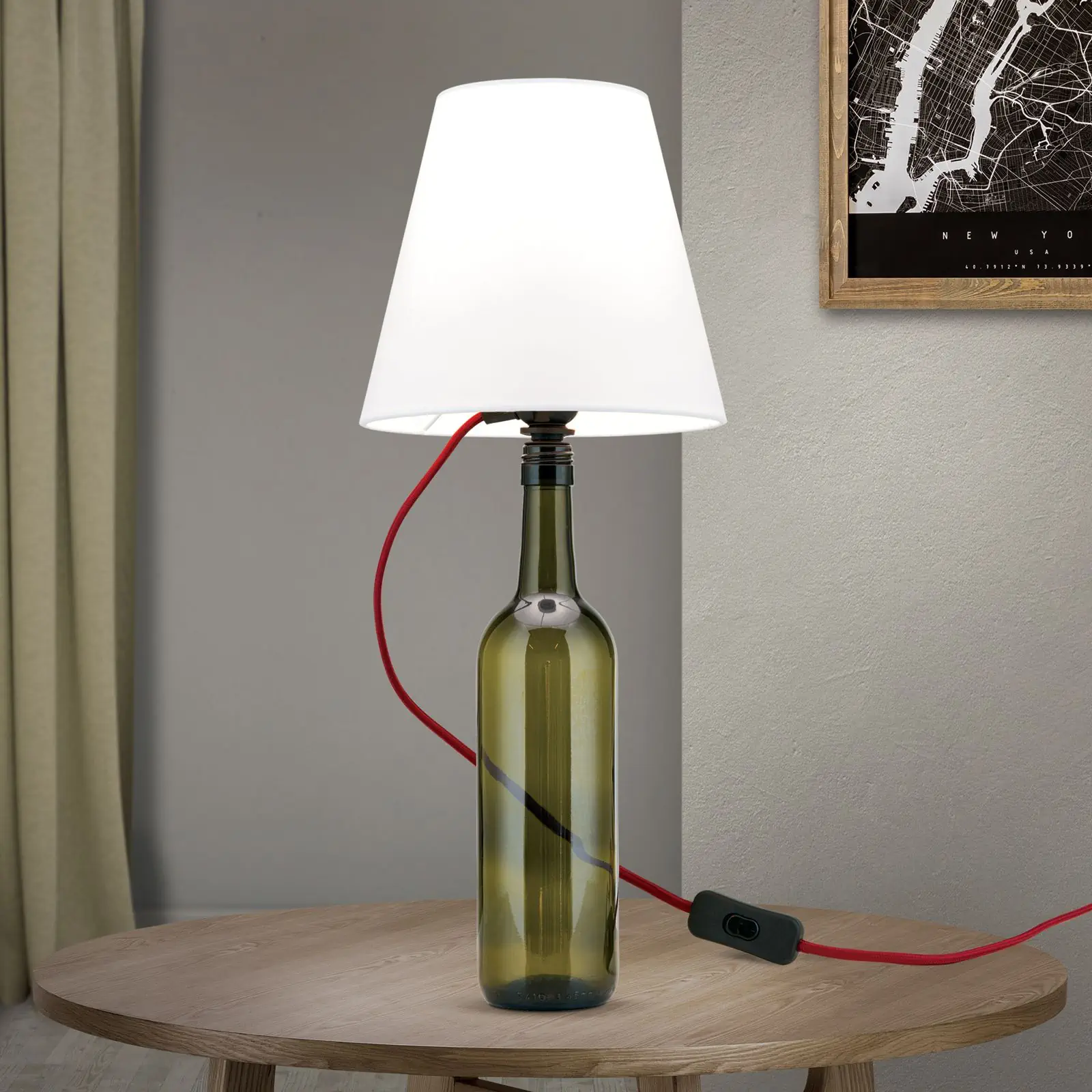 Držač sijalice BOTTLE za DIY lampu, bordo - 4