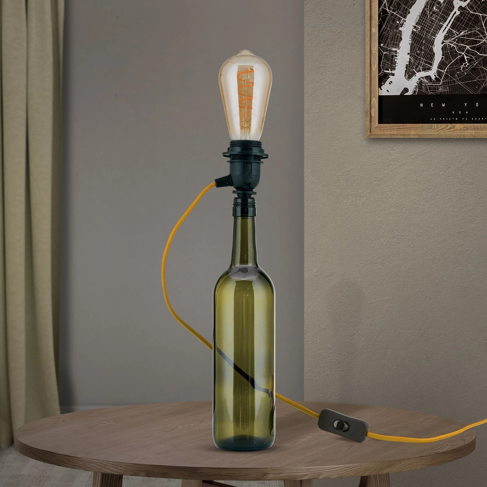 Grlo BOTTLE za 'uradi sam' lampu, zlatno - 3