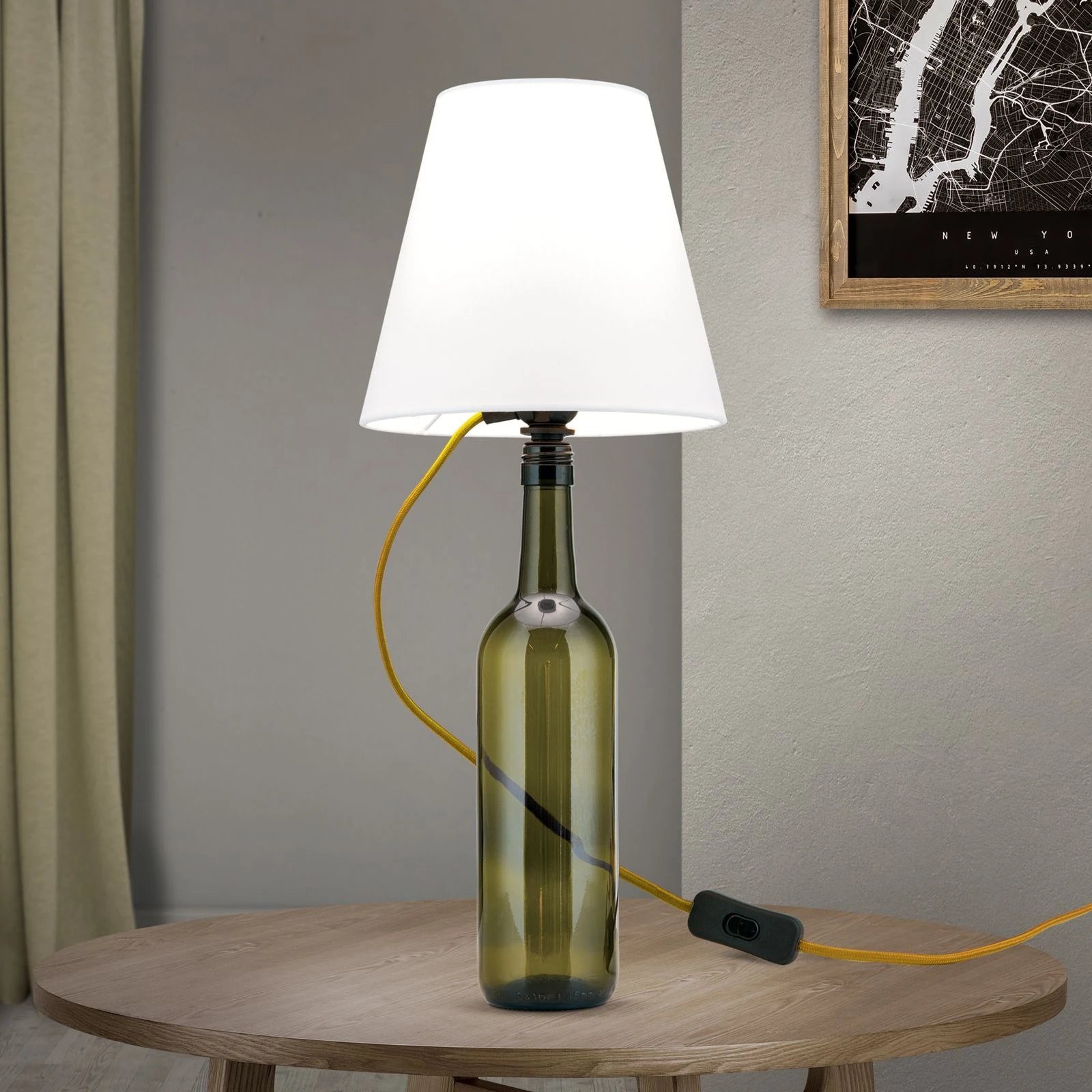 Grlo BOTTLE za 'uradi sam' lampu, zlatno - 4