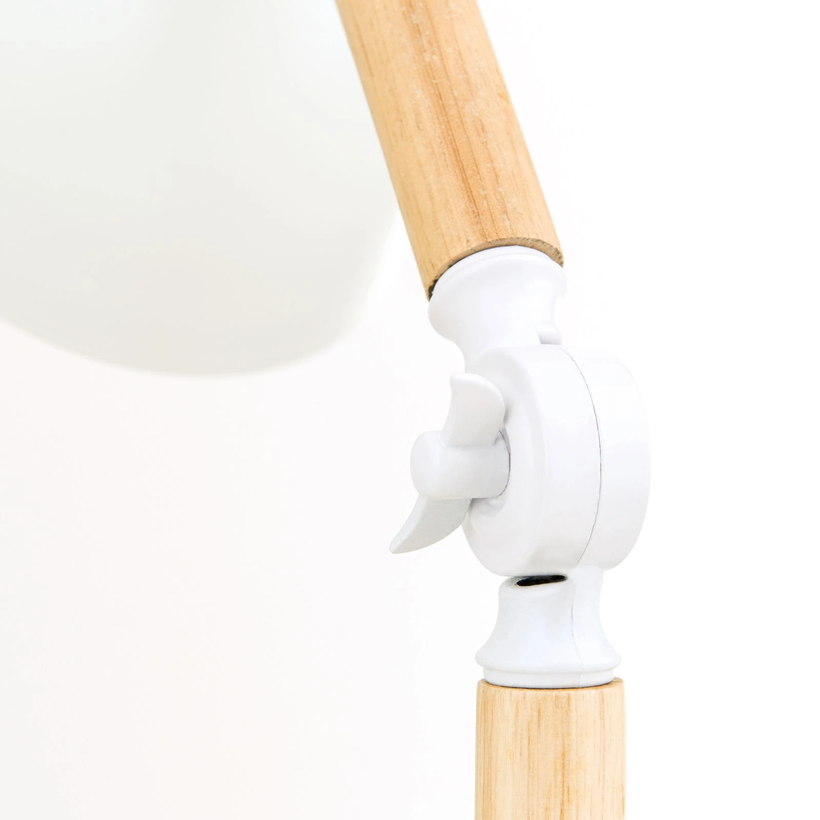 Stona lampa ANIKA, Drvo-Bela - 5