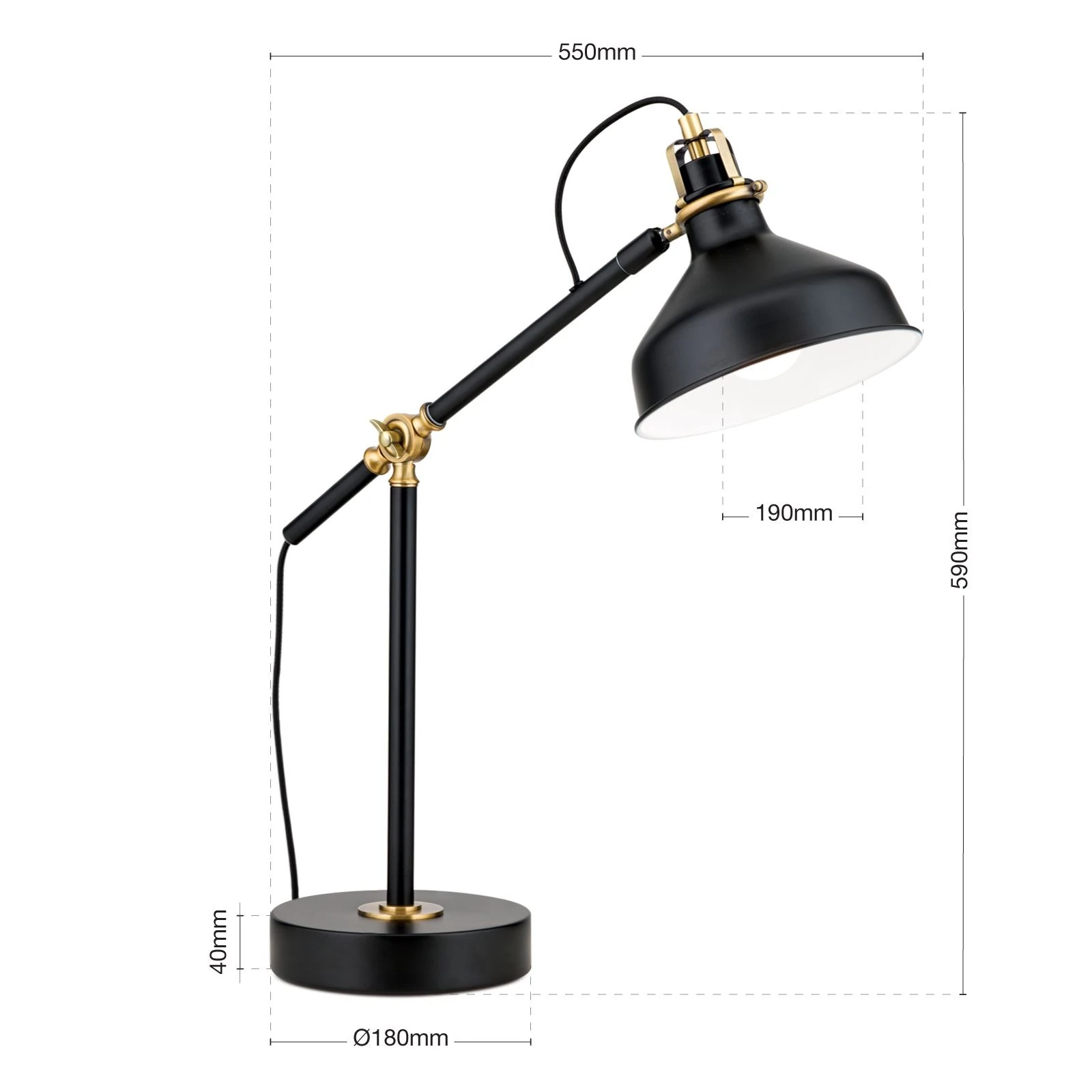 Stona lampa SCHILLER, crna - 7