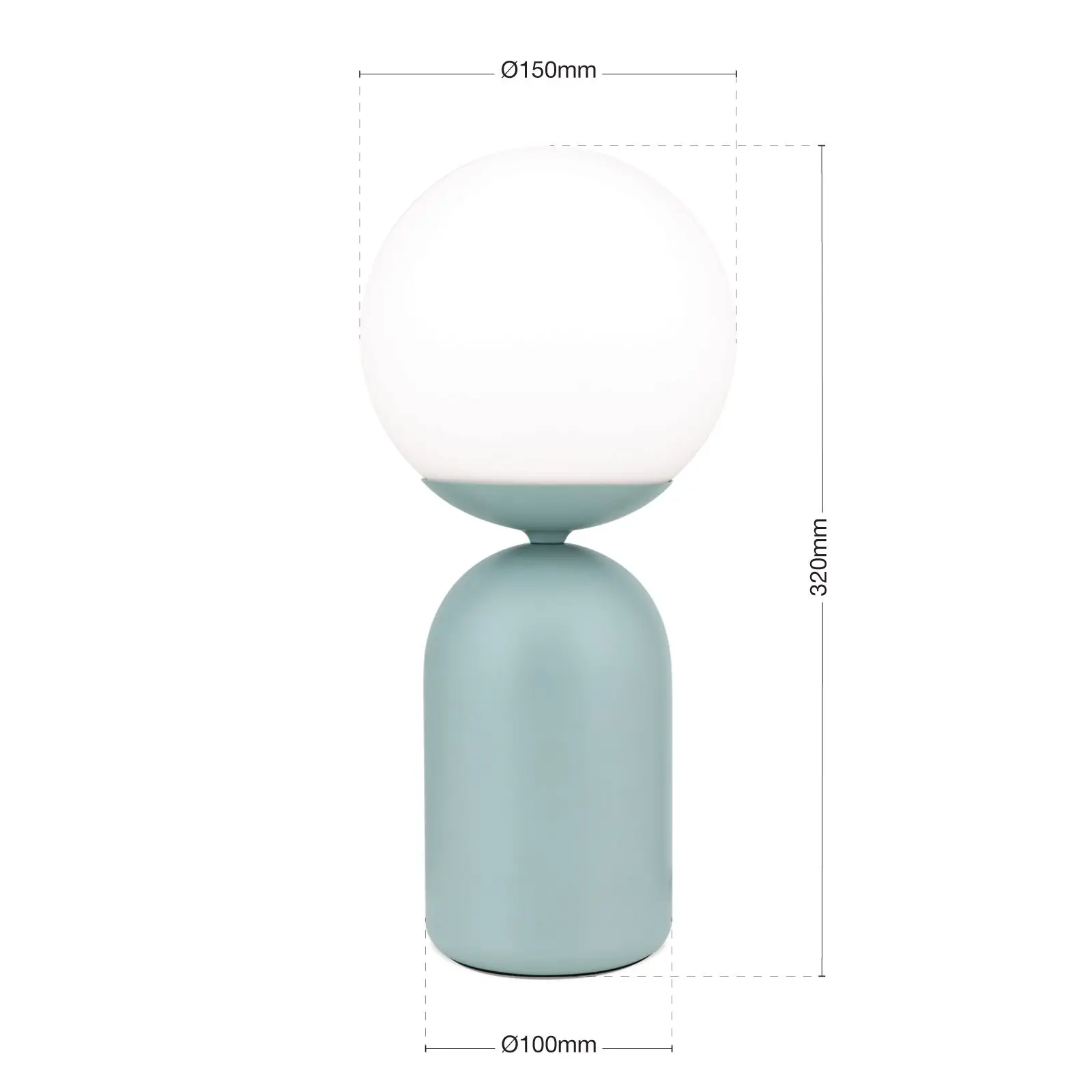 Stona lampa STANLEY, visina 32cm, svetlo zelena - 7