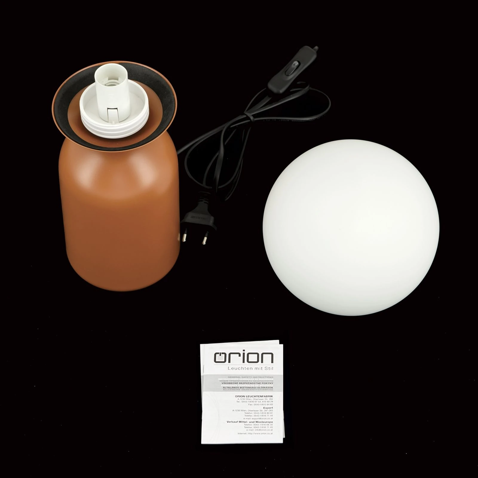 Stona lampa STANLEY, visina 32 cm, koral crvena - 8