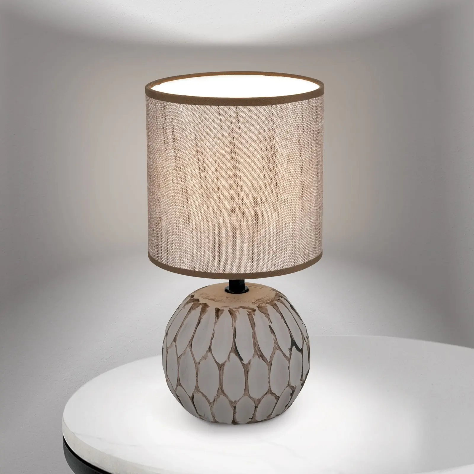 Stona lampa PINIA, visina 27,5 cm, braon - 2