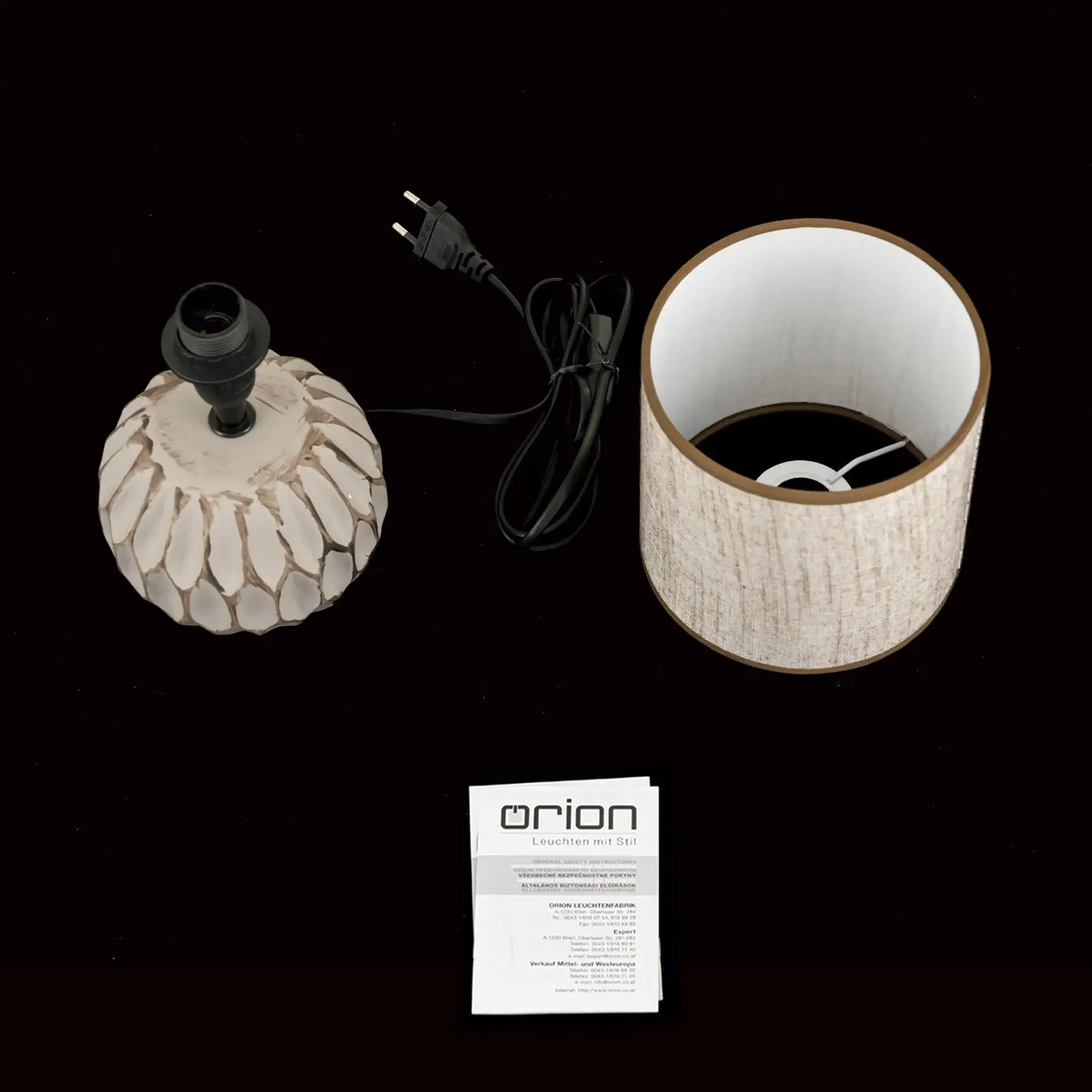 Stona lampa PINIA, visina 27,5 cm, braon - 8