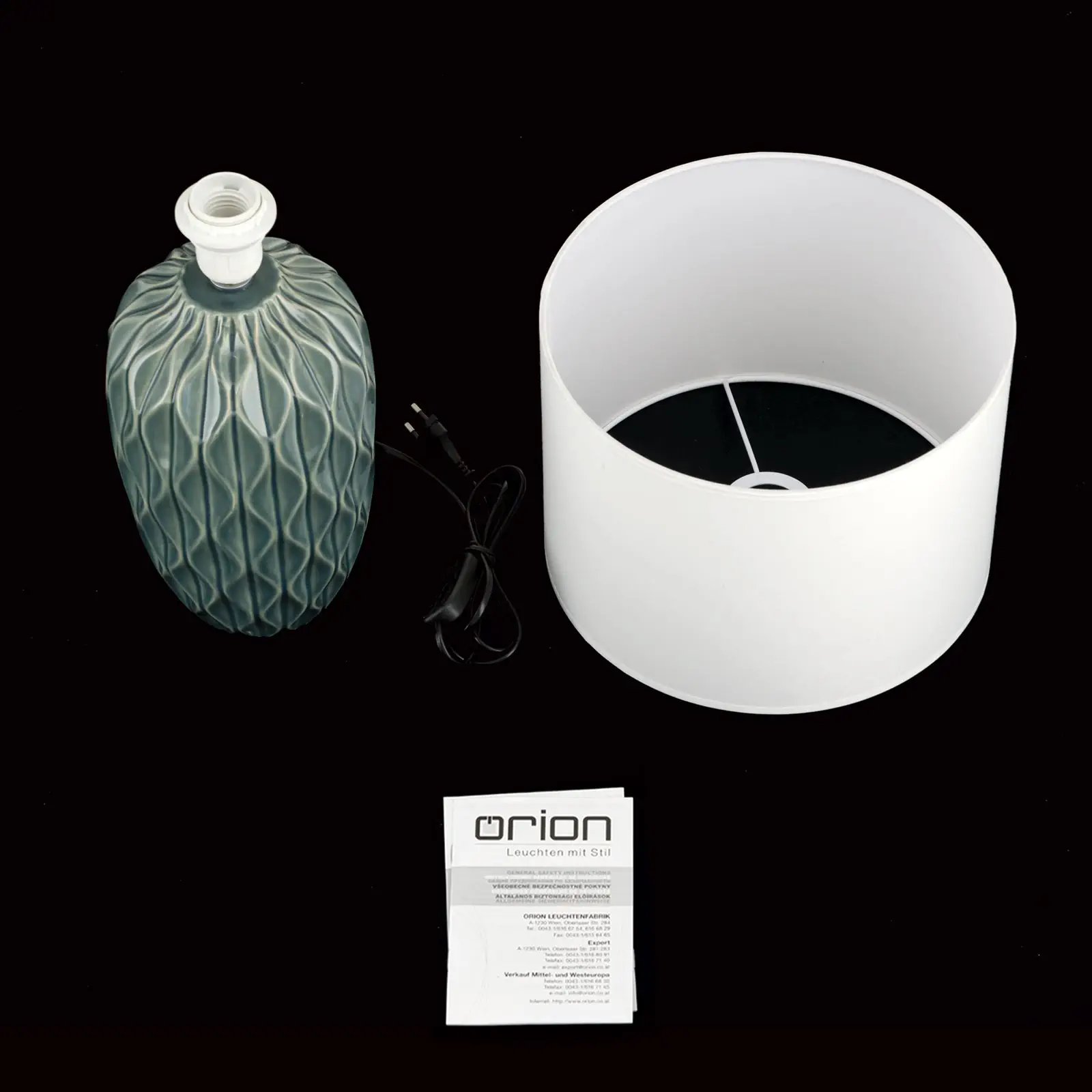 Stona lampa TORTUGA, visina 49,5 cm, zelena - 8