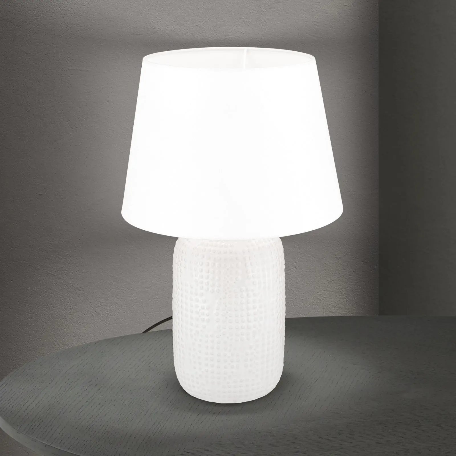 Stona lampa CORAL, visina 51 cm, bela - 1