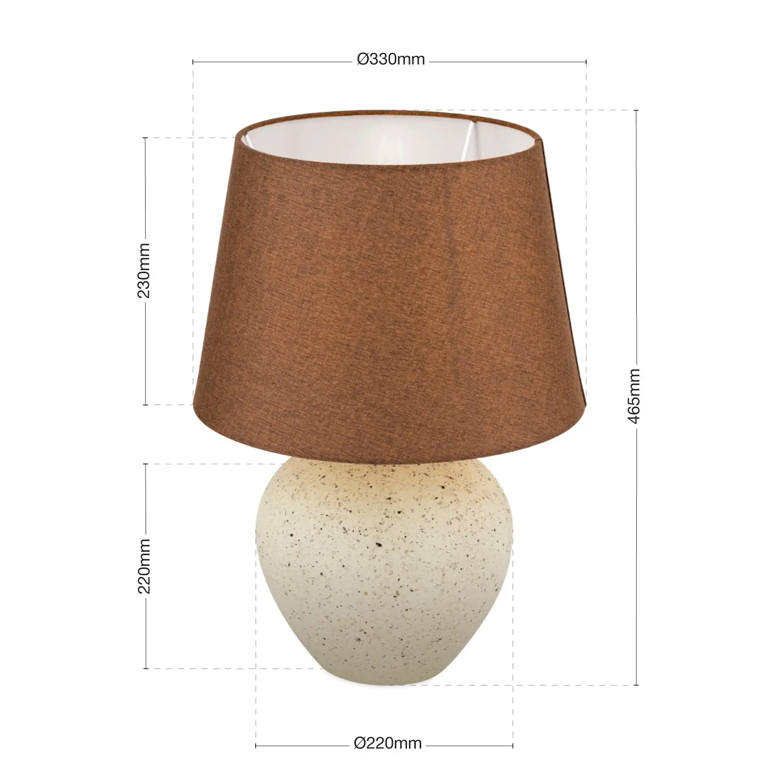 Stona lampa MASAI, visina 46,5 cm, dekorativna - 7