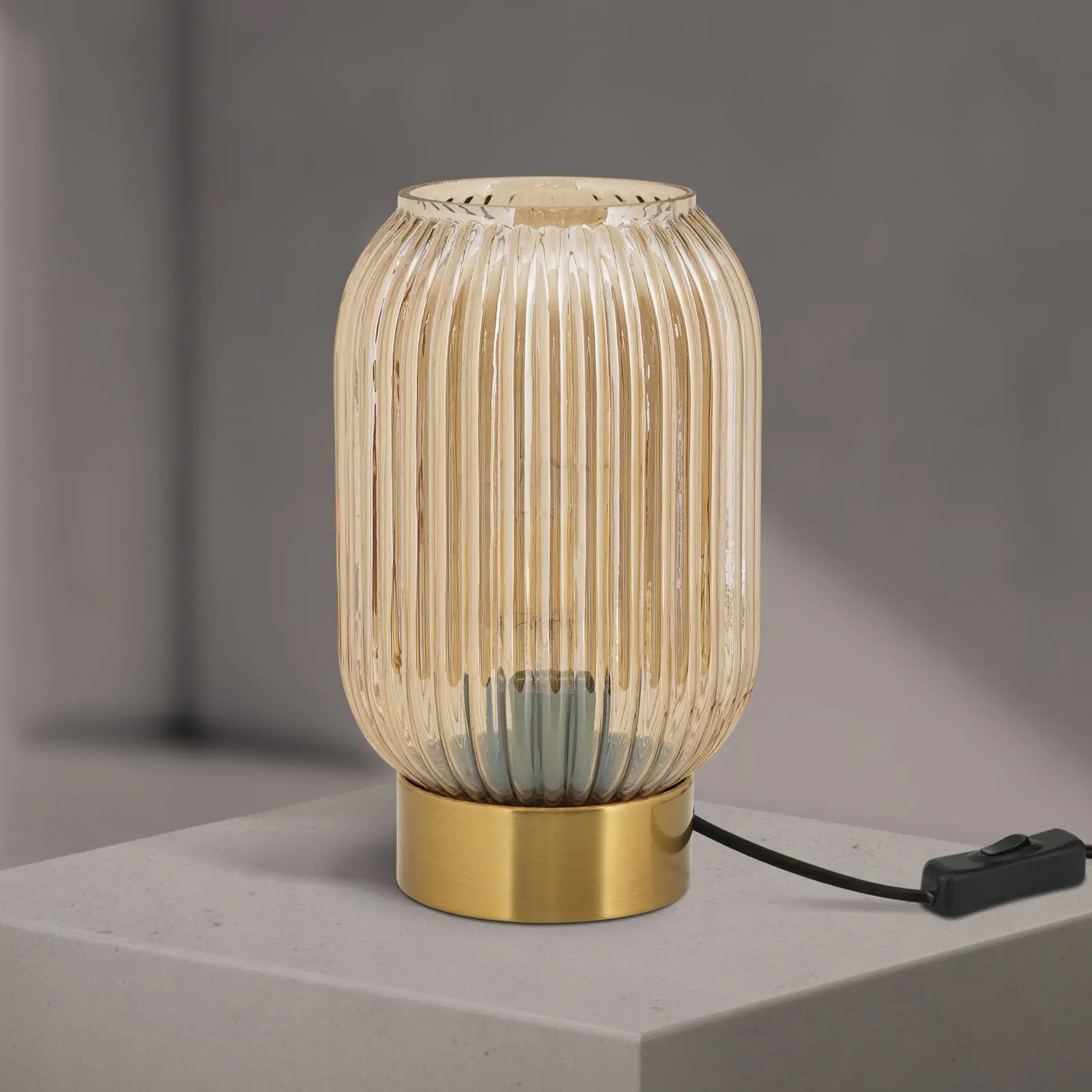 Stona lampa CARNEVAL, visina 24 cm, ćilibar - 3