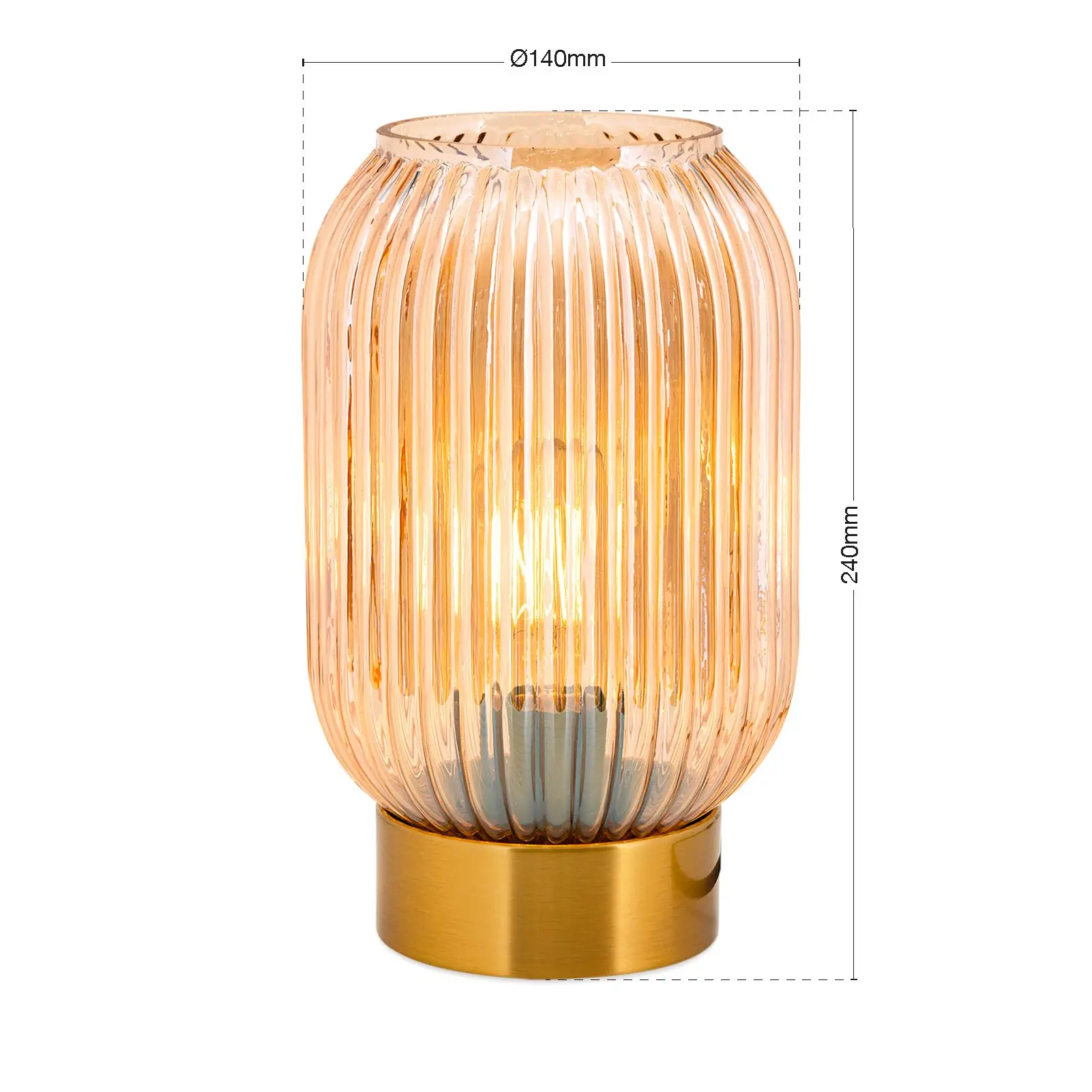 Stona lampa CARNEVAL, visina 24 cm, ćilibar - 7