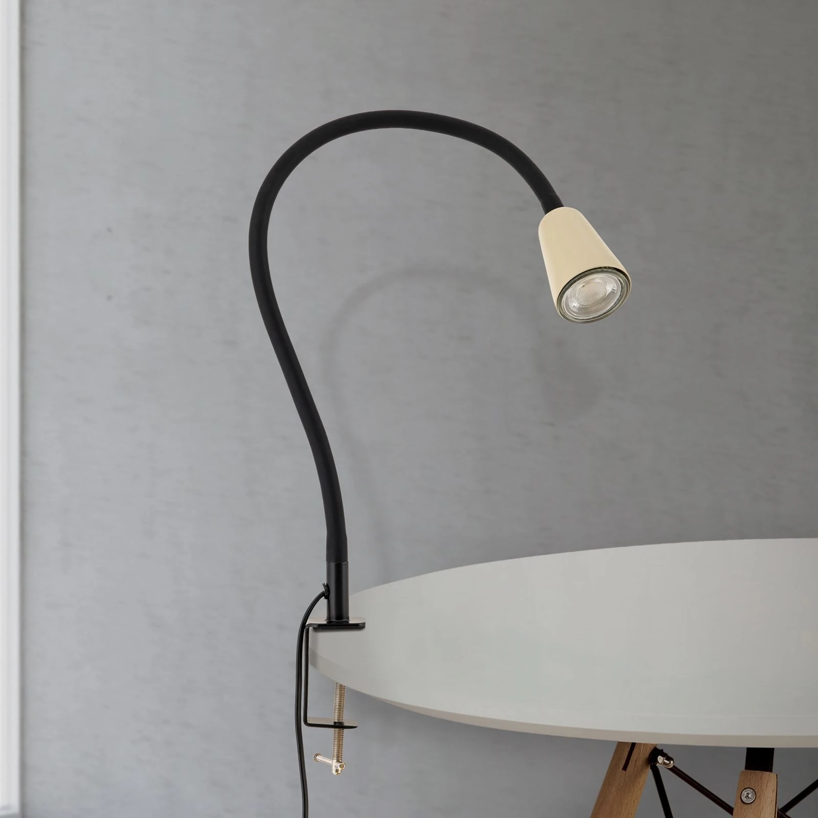 Lampa sa stezaljkom DOTTY, fleksibilna, kaki - 3