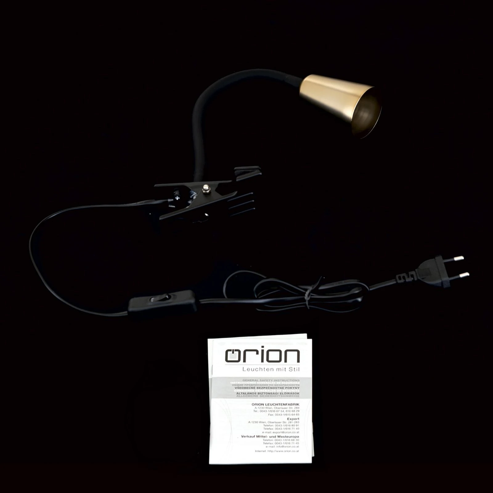 Lampa sa stezaljkom DOTTY, crni mesing - 8