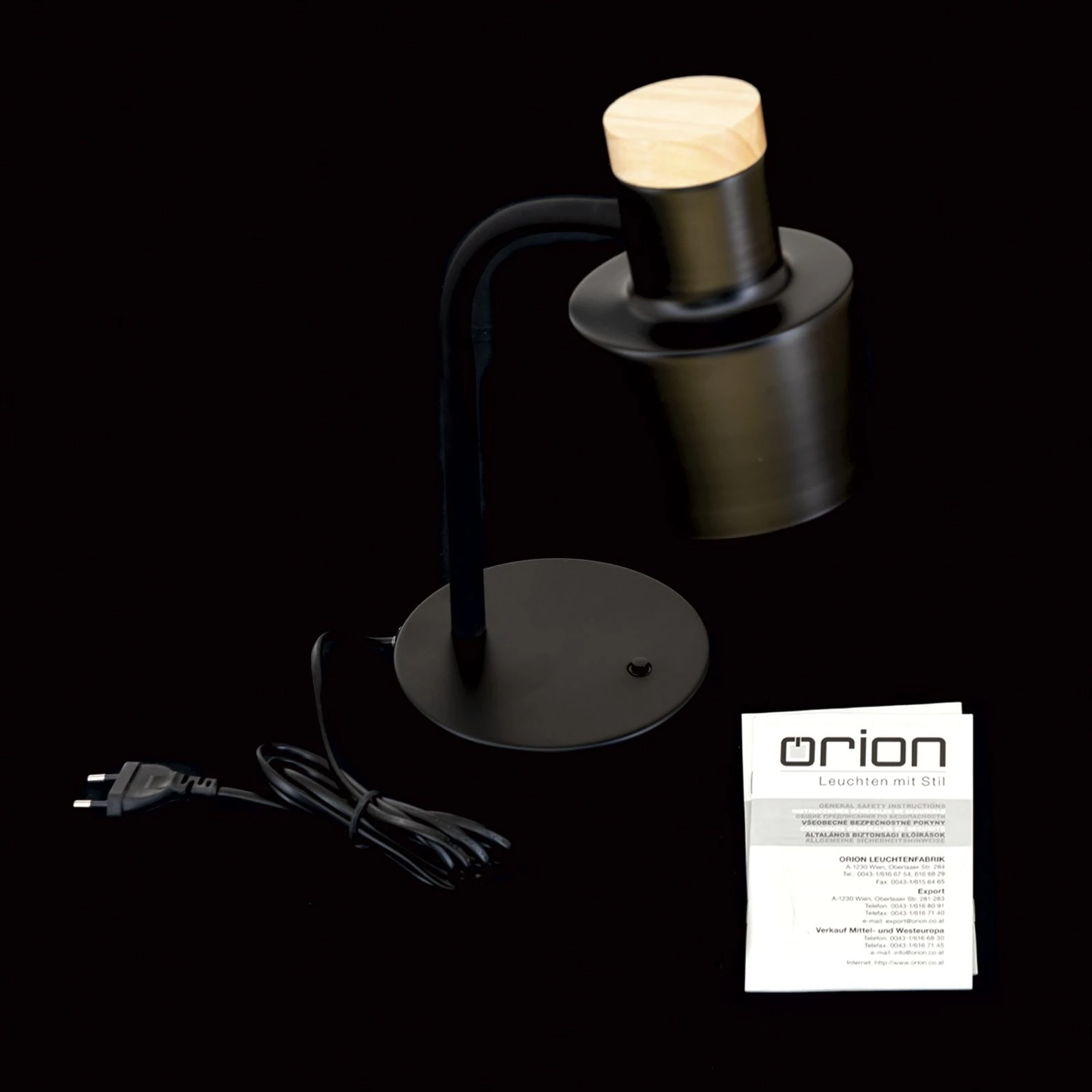 Stona lampa GILI, height 35 cm, mat crna - 8