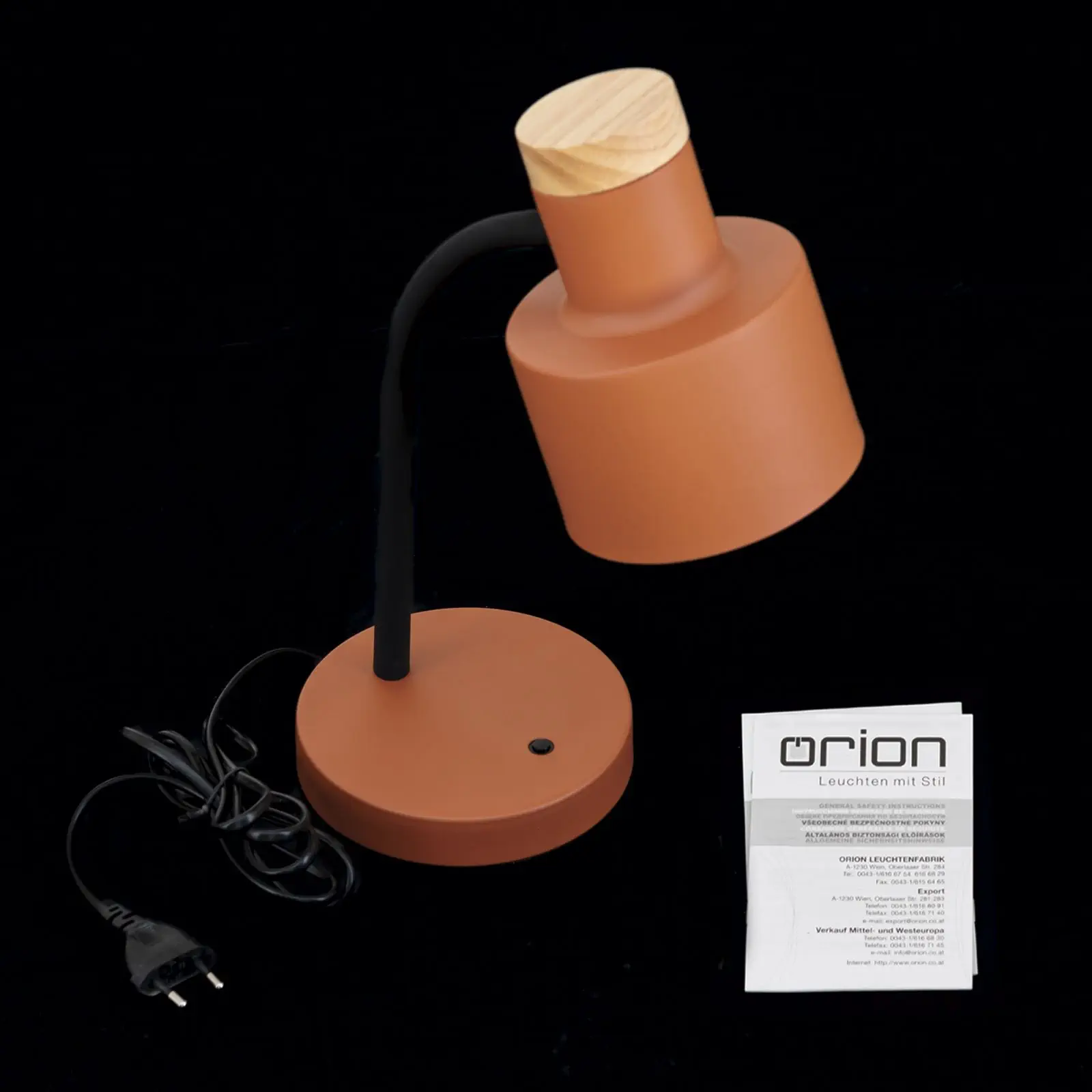 Stona lampa GILI, visina 35 cm, koralno crvena - 8